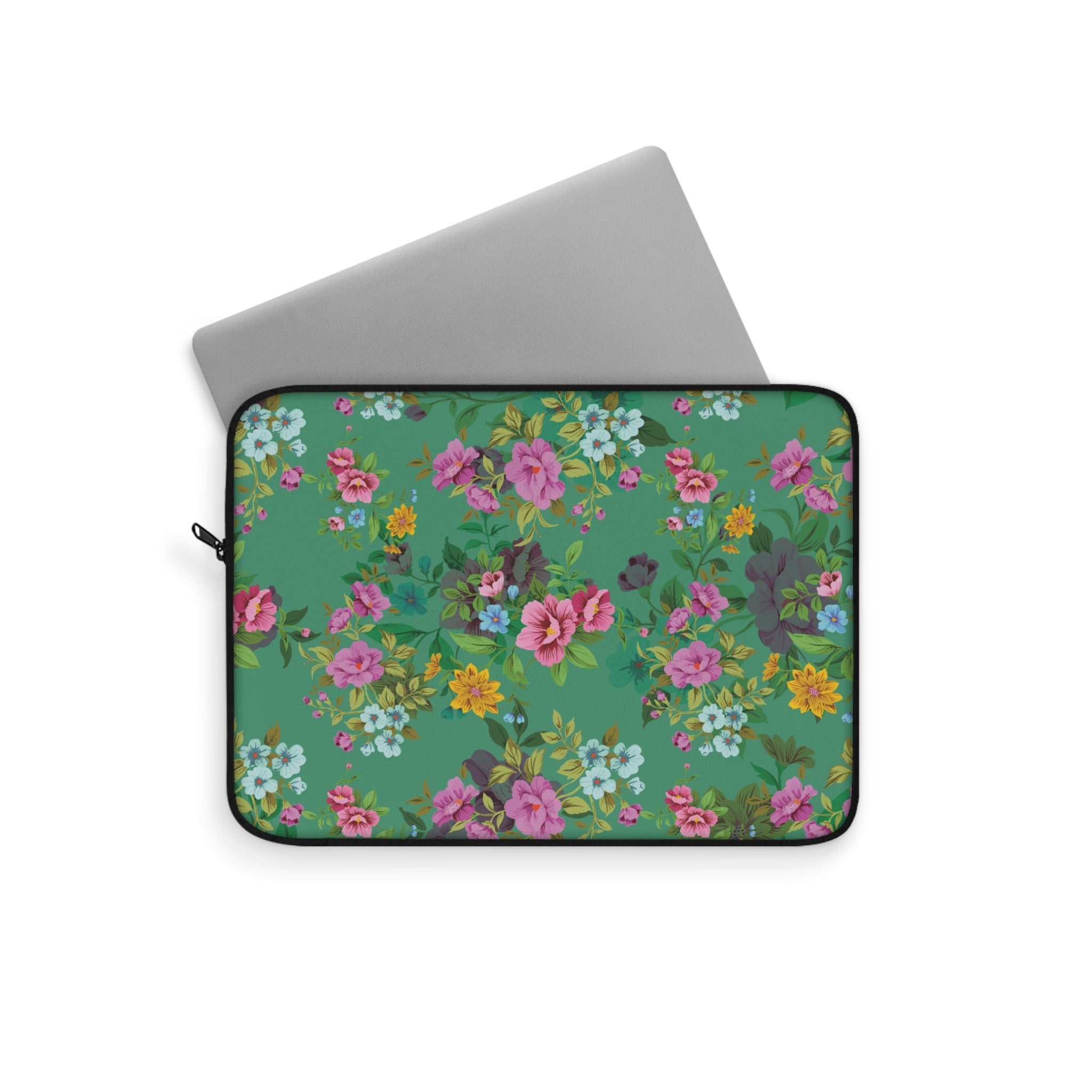 Floral Laptop Sleeve, Vintage Design Tech Case, Computer Sleeve, Gift for Her, Spring Accessory, Floral Print Laptop Bag