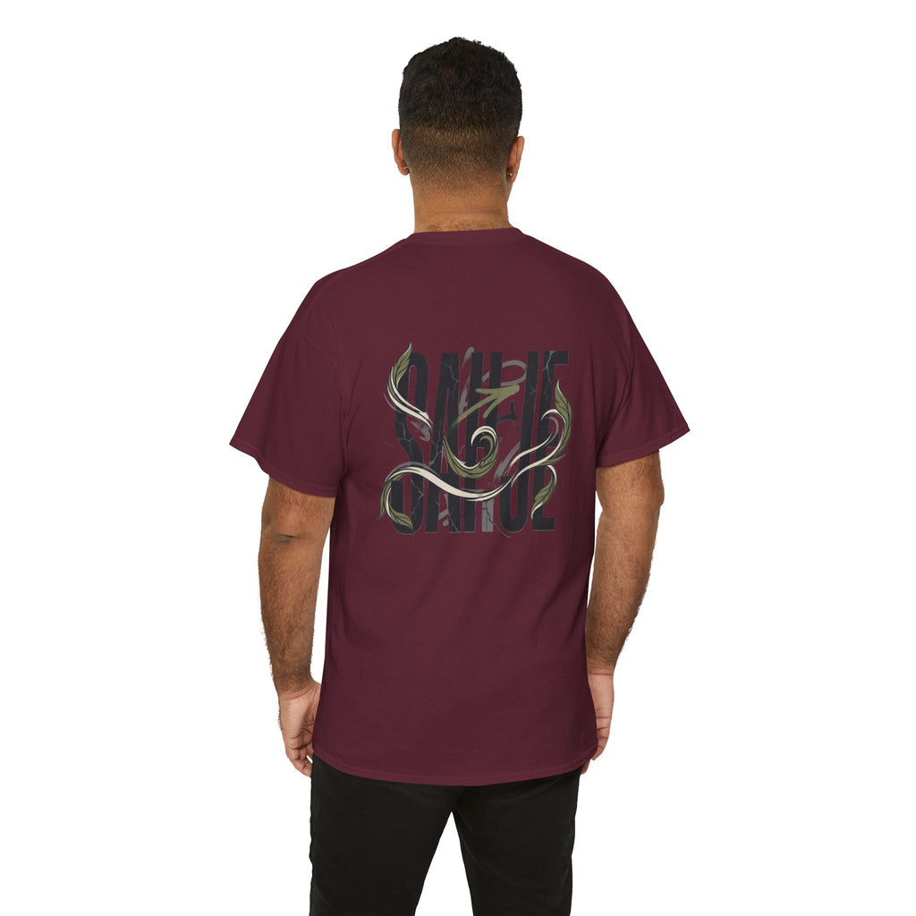 Graphic Tee — 'Savage' Typography with Snake Accent