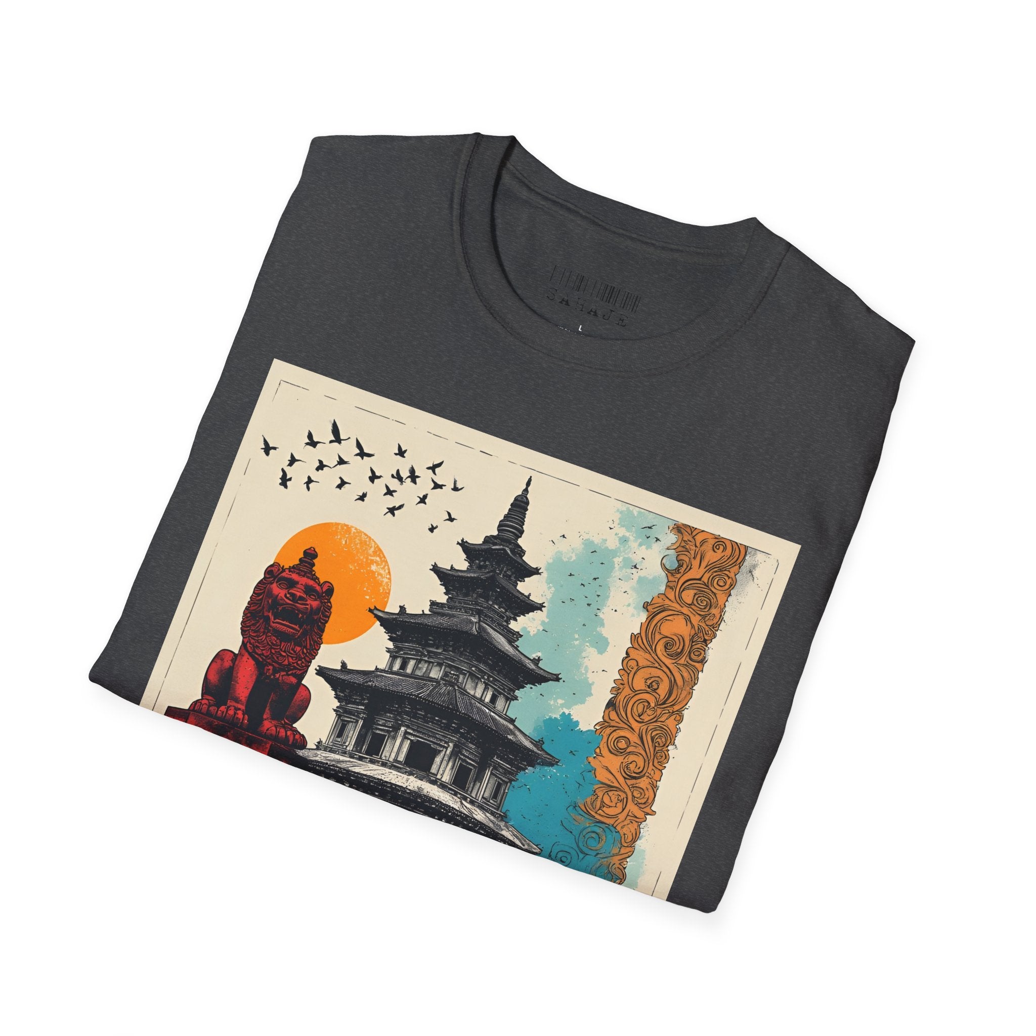 Kathmandu Vintage Travel T-Shirt – Retro Nepal Skyline Graphic Tee, Cultural Tourism Design