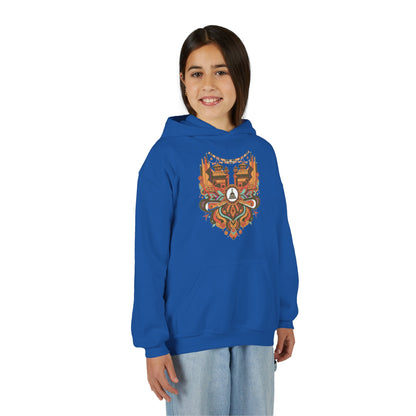 Youth Hoodie — Rustic Peace Mandala Graphic