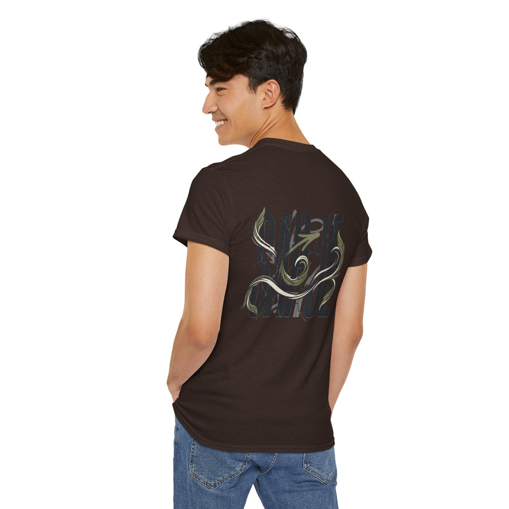 Graphic Tee — 'Savage' Typography with Snake Accent