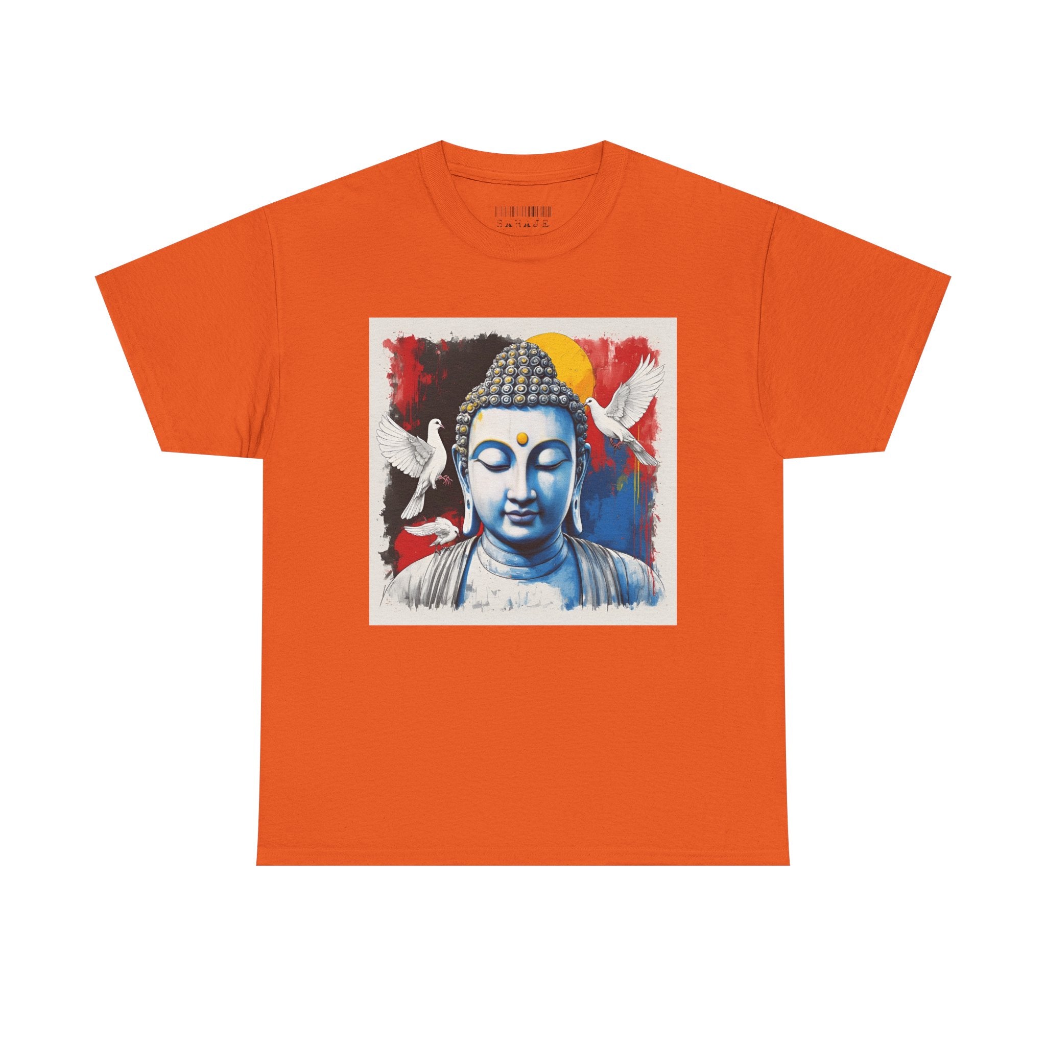 Buddha Peace Tee — Colorful Buddha & Doves Graphic T-Shirt