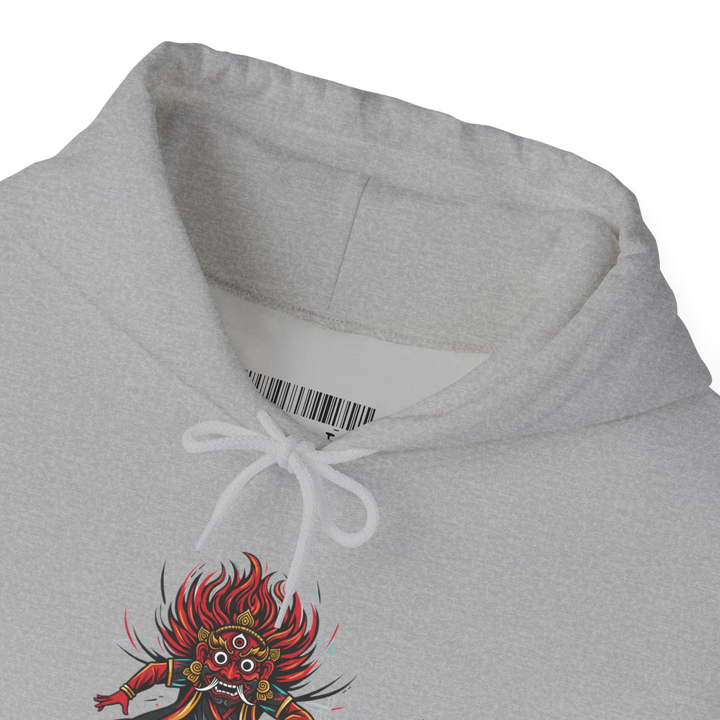 Demonic Oni Mask Hoodie — Japanese Demon Illustration Sweatshirt