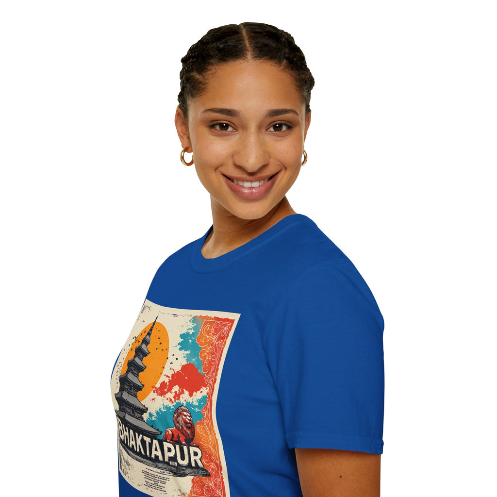 Bhaktapur Vintage Travel T-Shirt – Nepal Pagoda Graphic Tee