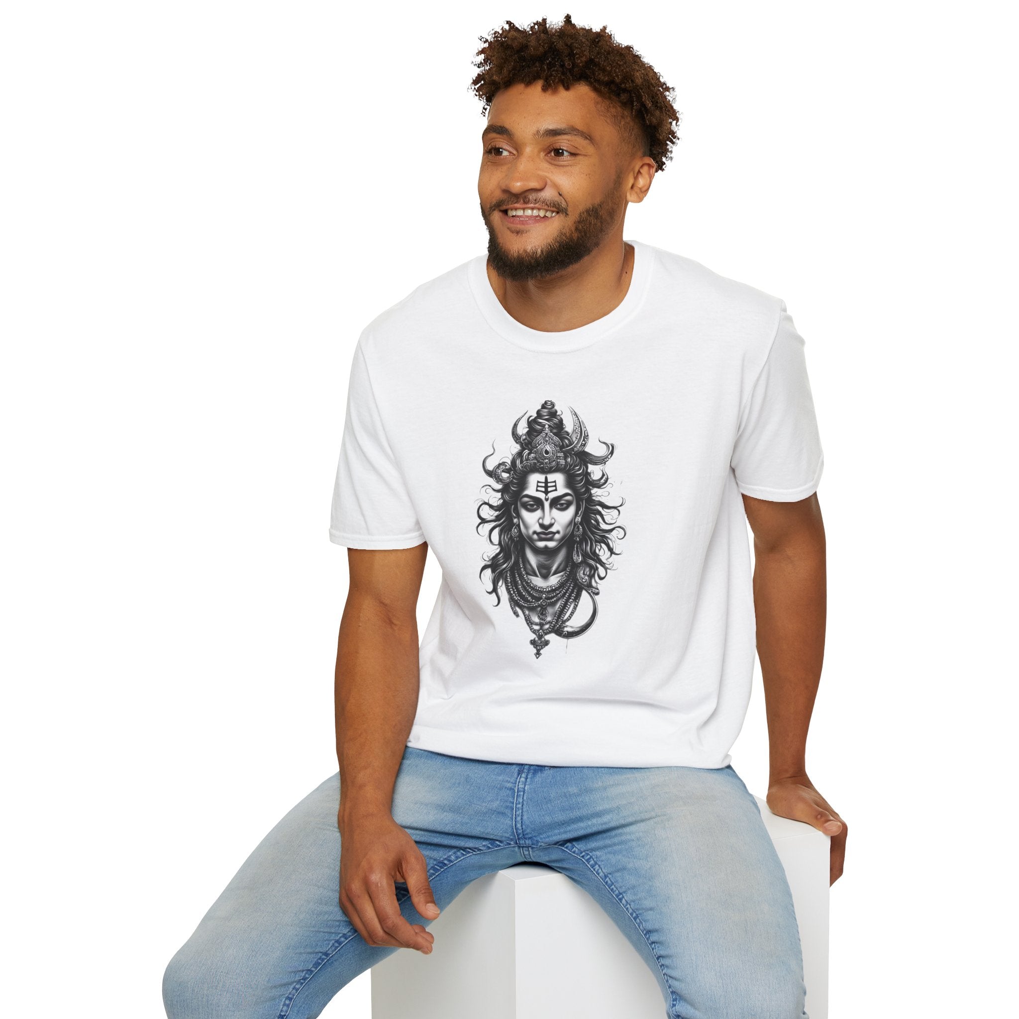Shiva Portrait T‑Shirt — Hindu Deity Graphic Tee (Meditation, Yoga & Spiritual Wear)