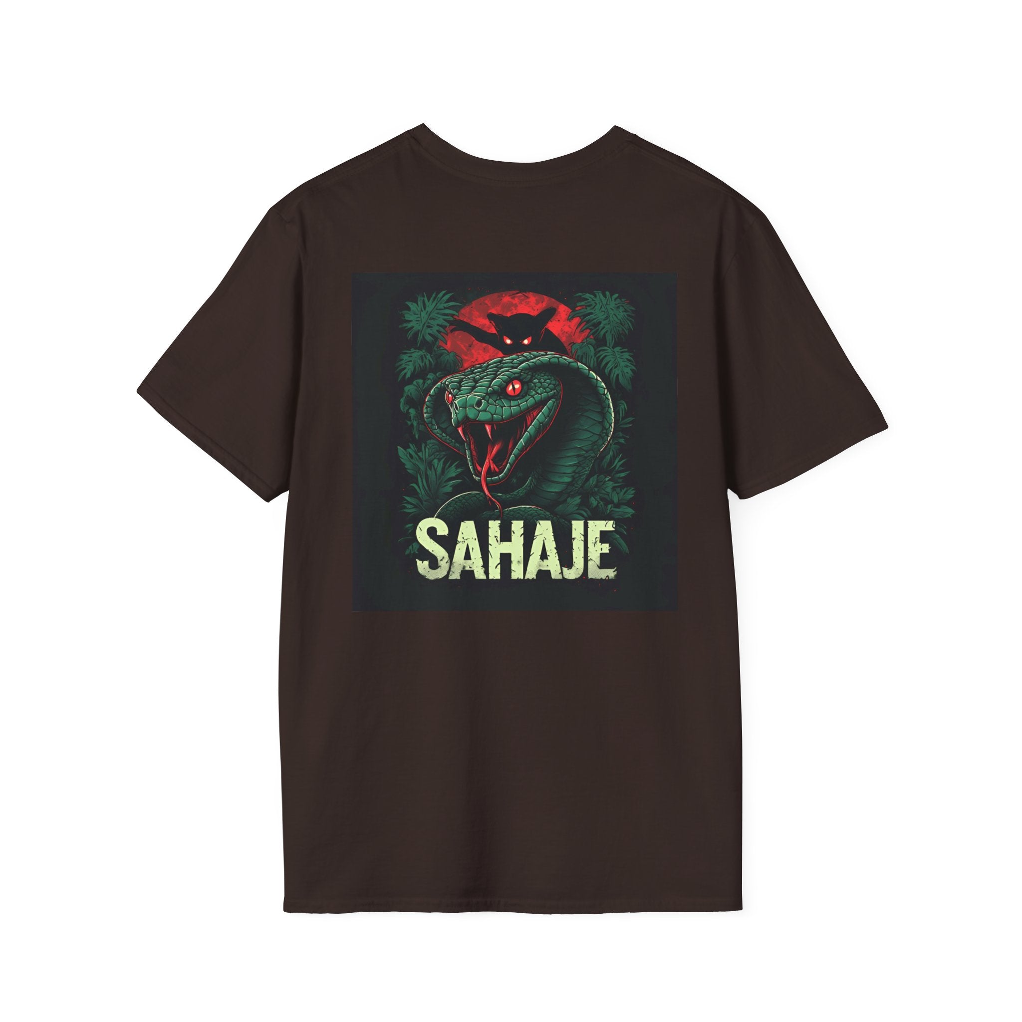 Black Cobra & Panther T-Shirt – Fierce Serpent & Big Cat Graphic Tee, Edgy Streetwear Design