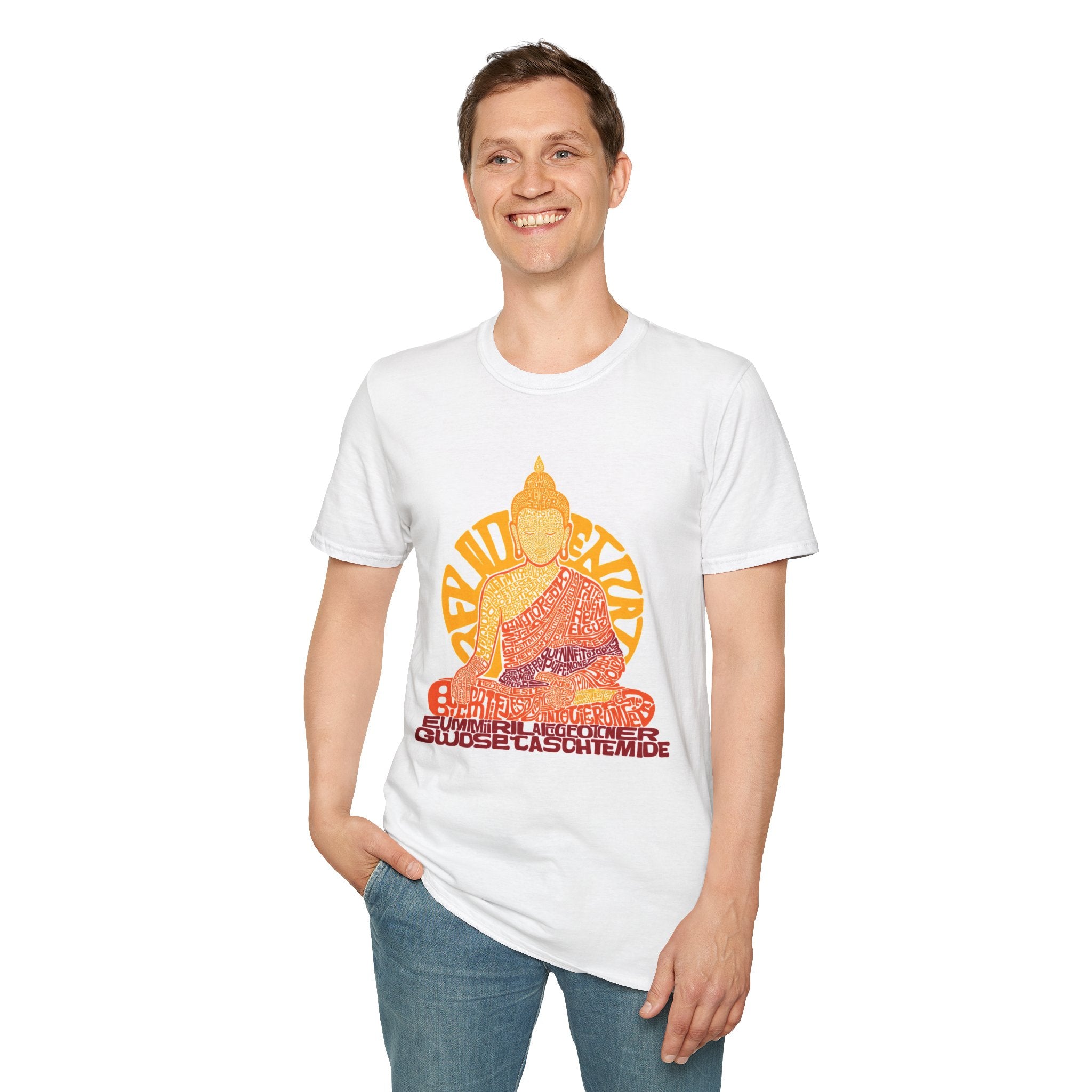 Buddha Graphic Tee — Retro Sun Meditation Shirt