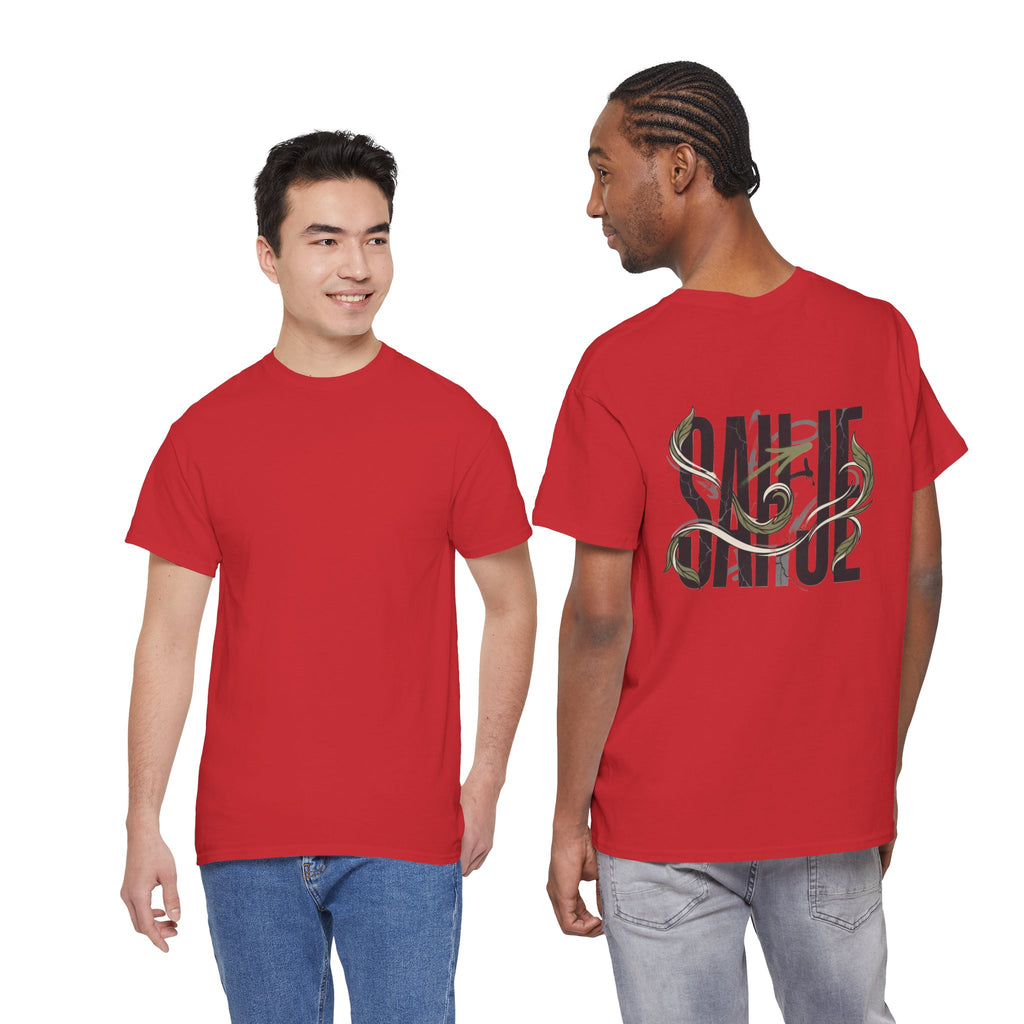 Graphic Tee — 'Savage' Typography with Snake Accent