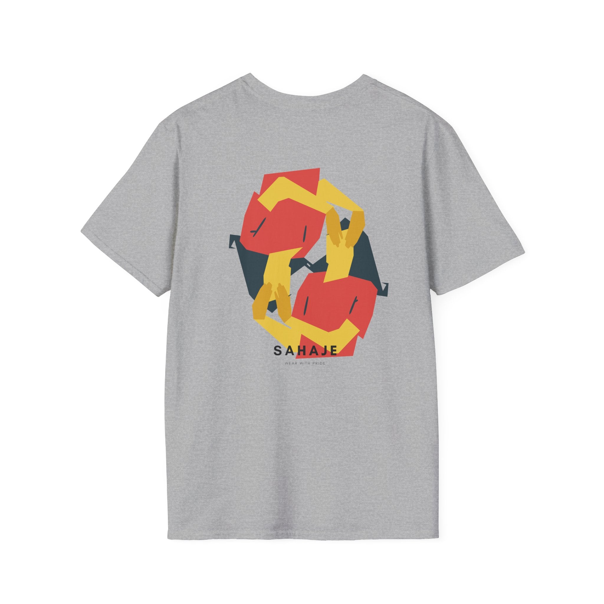 Abstract Geometric Graphic T-Shirt — 'Sahahe' Modern Art Back Print