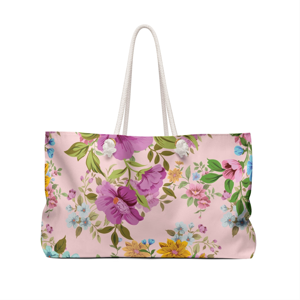Floral Weekender Bag, Stylish Travel Tote, Weekend Getaway, Gym Bag, Beach Bag, Mother’s Day Gift