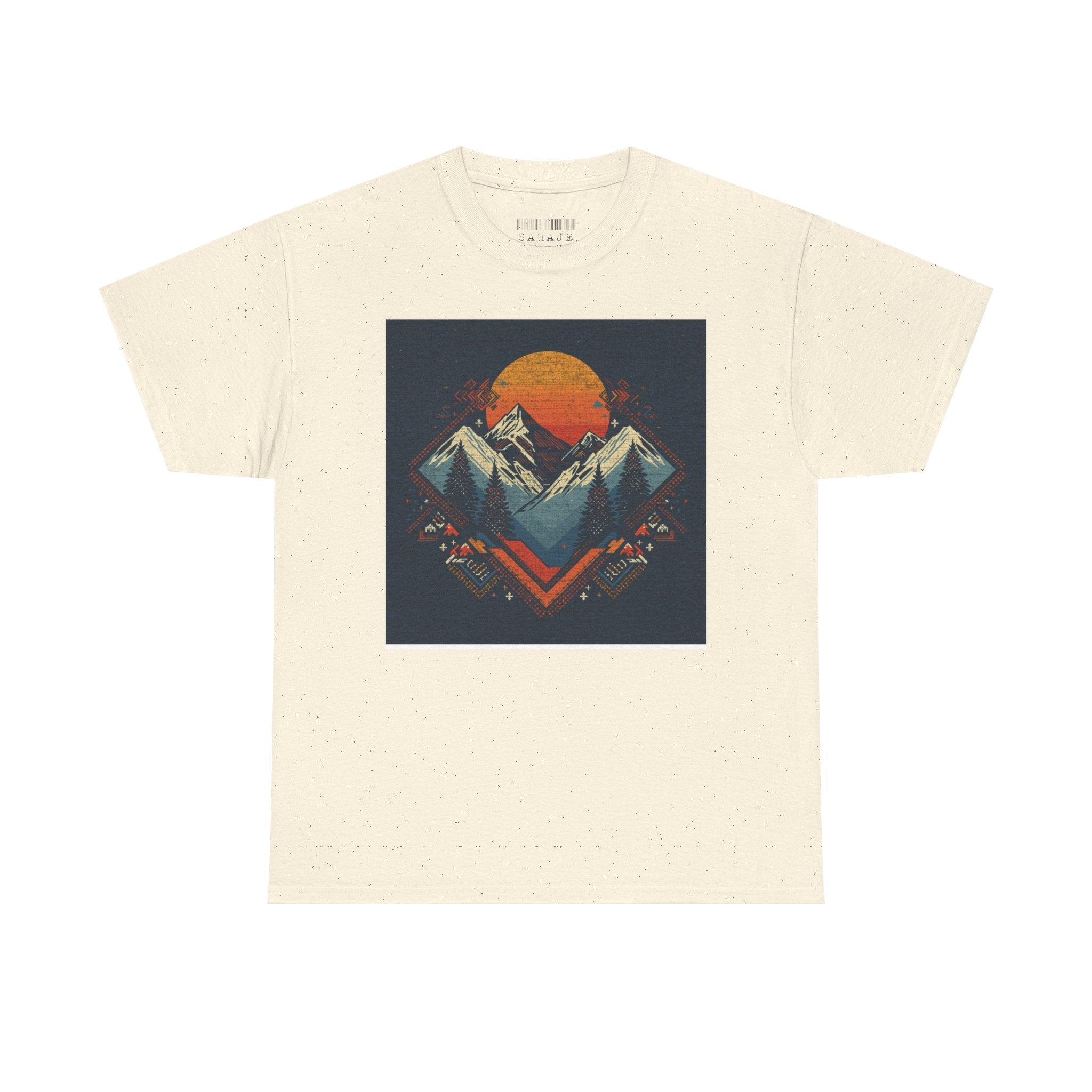 Mountain Sunset Graphic Tee — Vintage Retro Outdoor Nature T-Shirt