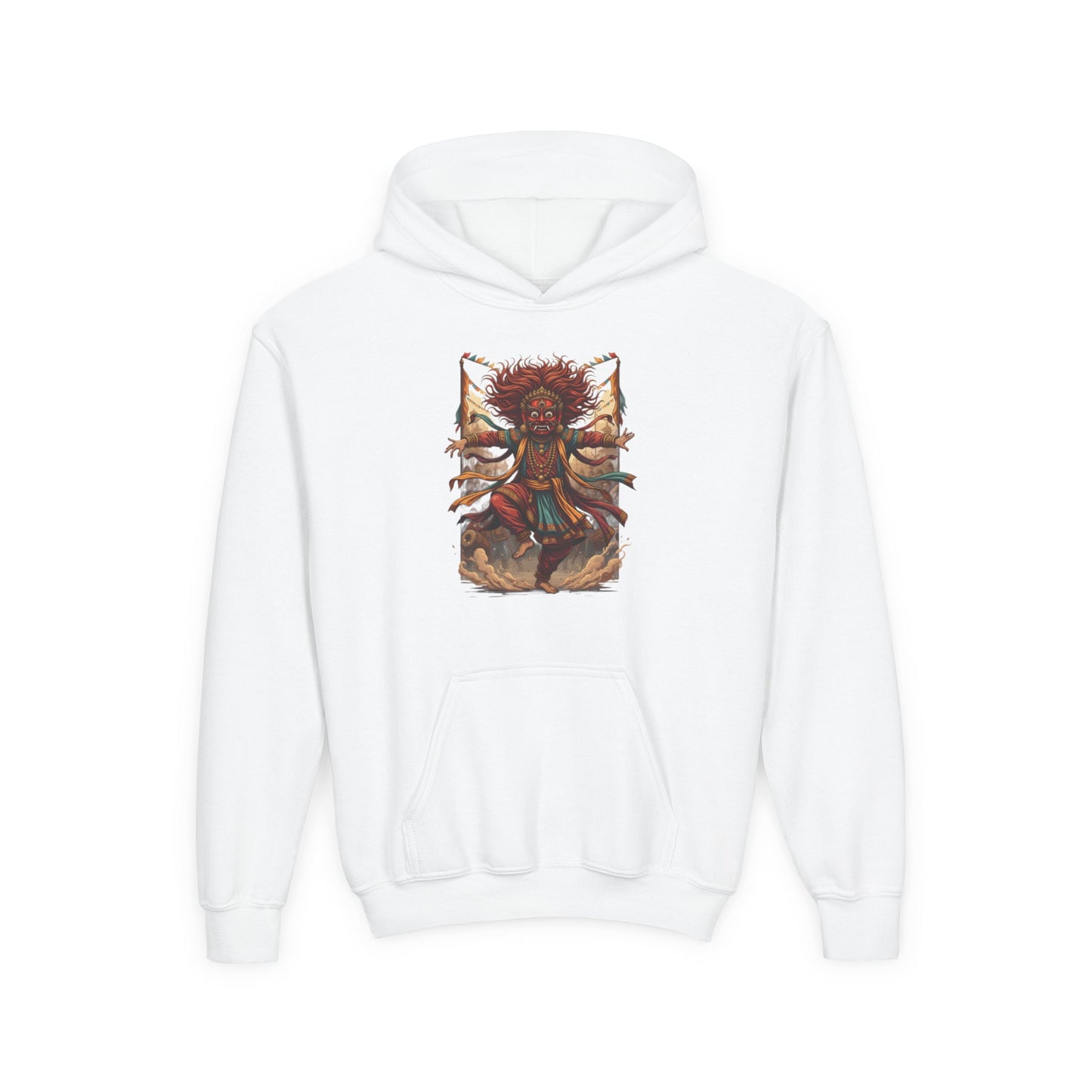 Youth Hoodie — Tribal Sun Dancer Graphic Kids Sweatshirt