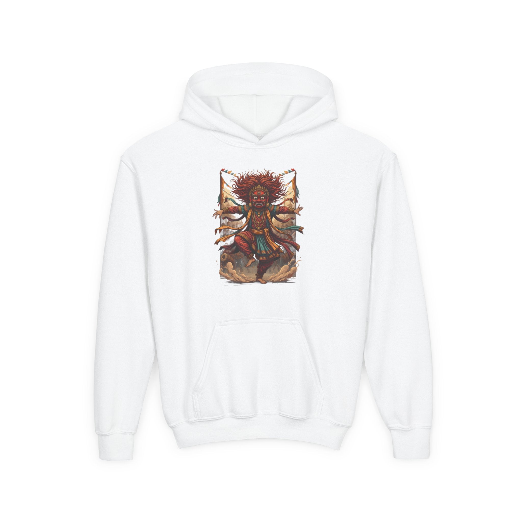 Youth Hoodie — Tribal Sun Dancer Graphic Kids Sweatshirt