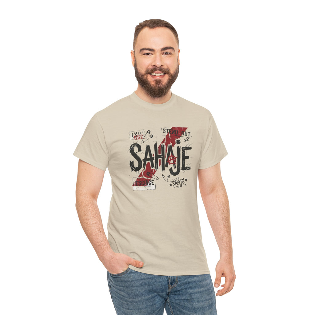 Sahaje Graphic Tee — Street Art Urban Casual T-Shirt