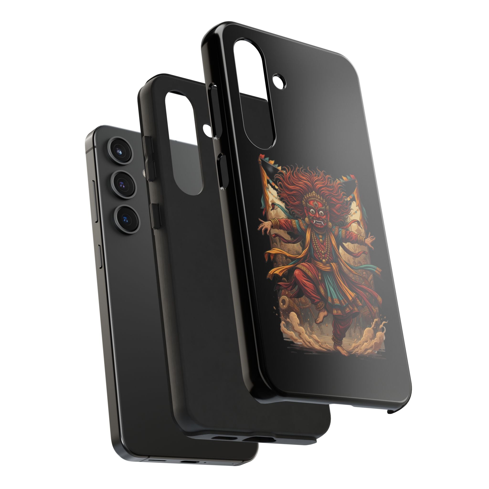 Tibetan Demon Dance Tough Phone Case — Bold Mythic Protective Cover