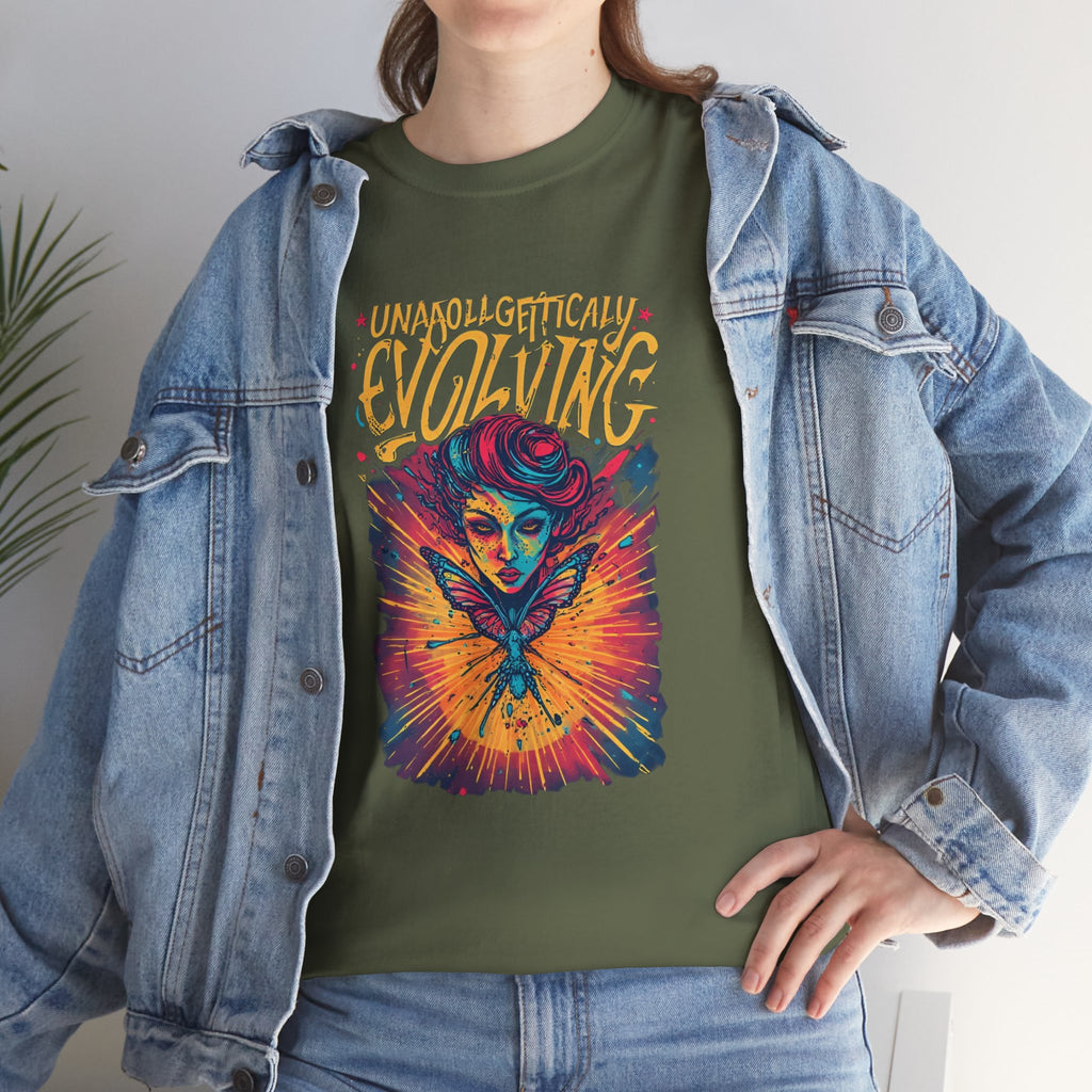 Evolving Alien Graphic Tee — "Unnaturally Evolving" Sci‑Fi Art T-Shirt