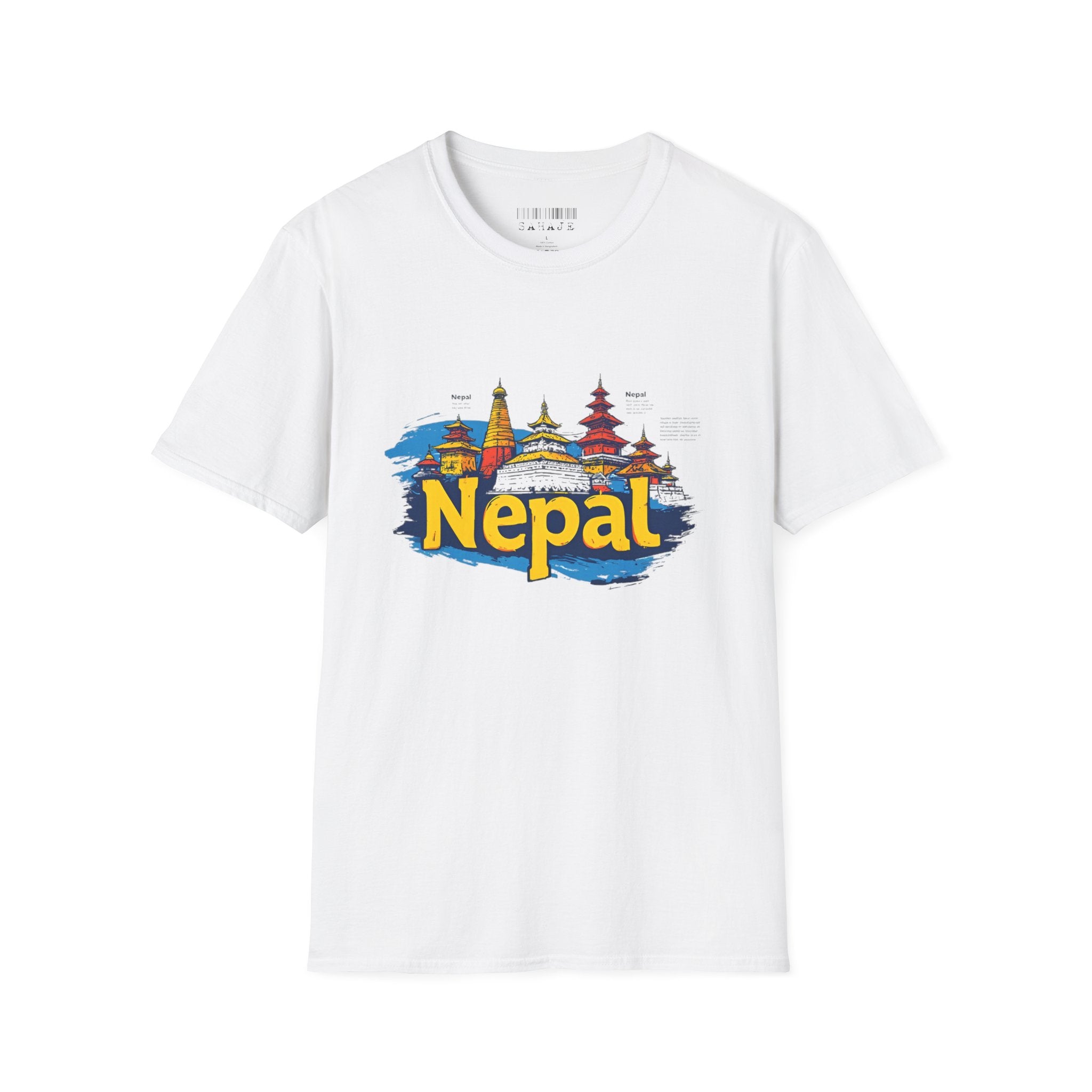 Nepal Temple Skyline T-Shirt – Nepali Cultural Heritage Graphic Tee, Travel & Spiritual Design