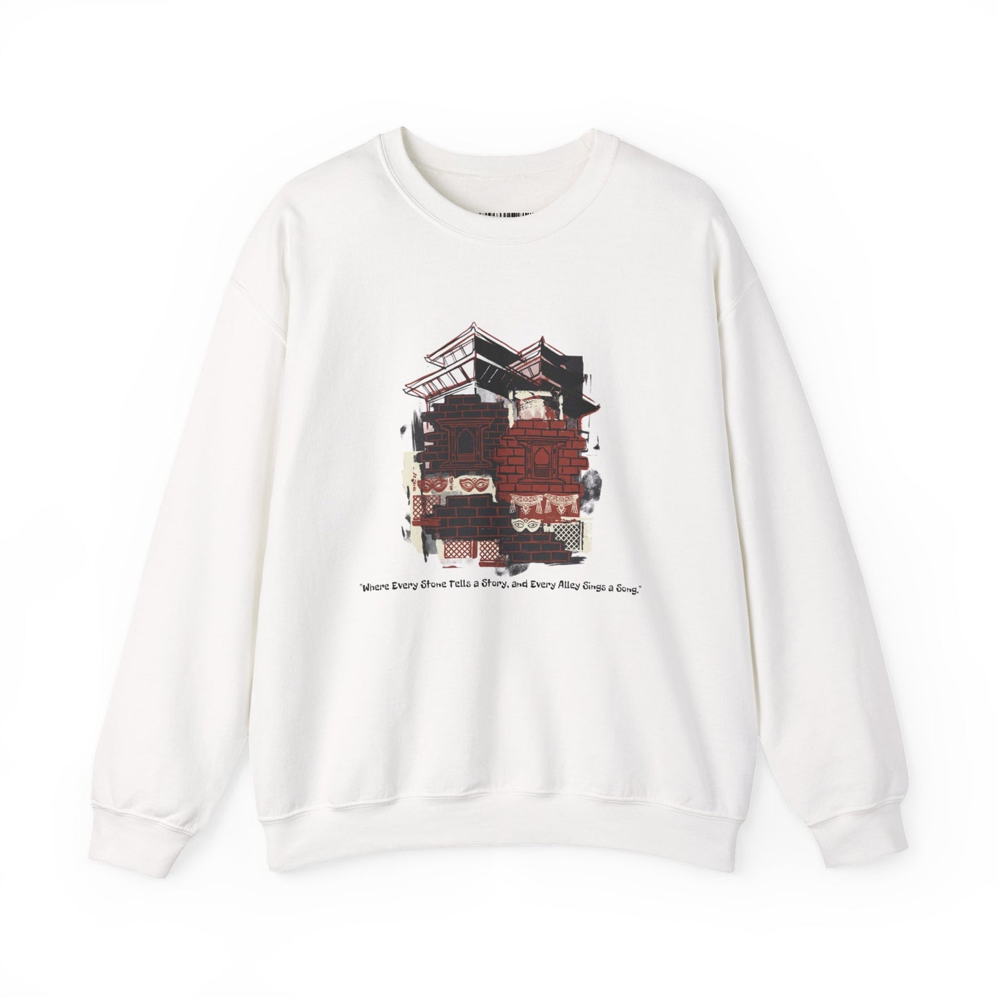 Crewneck Sweatshirt — Vintage Camper Roadtrip Illustration ("Where's Every Place I’ve Been, and Every Place I’m Going")