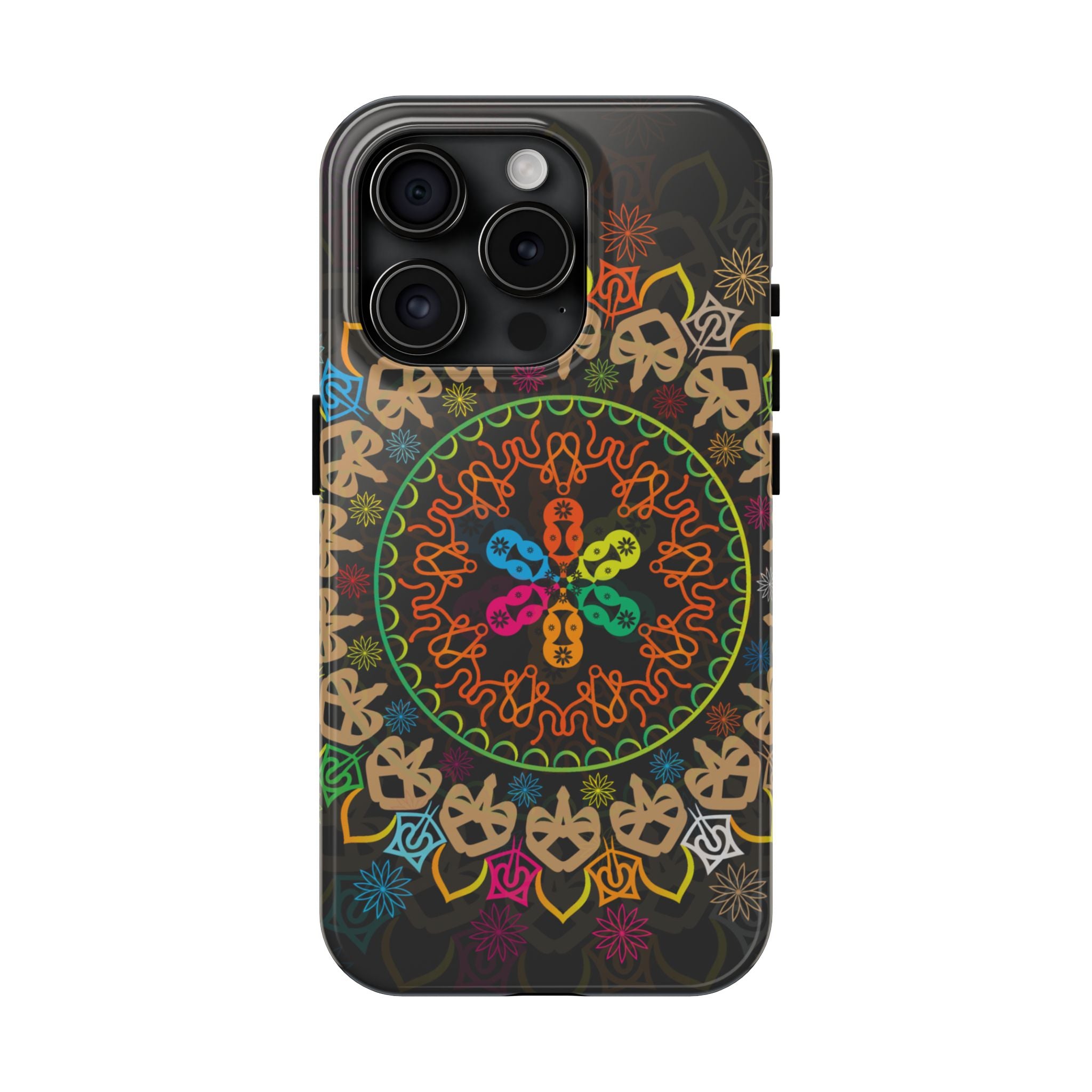 Colorful Mandala Tough Phone Cases - Vibrant Protection for Your Device, Gift for Art Lovers, Boho Style, Unique Phone Accessories