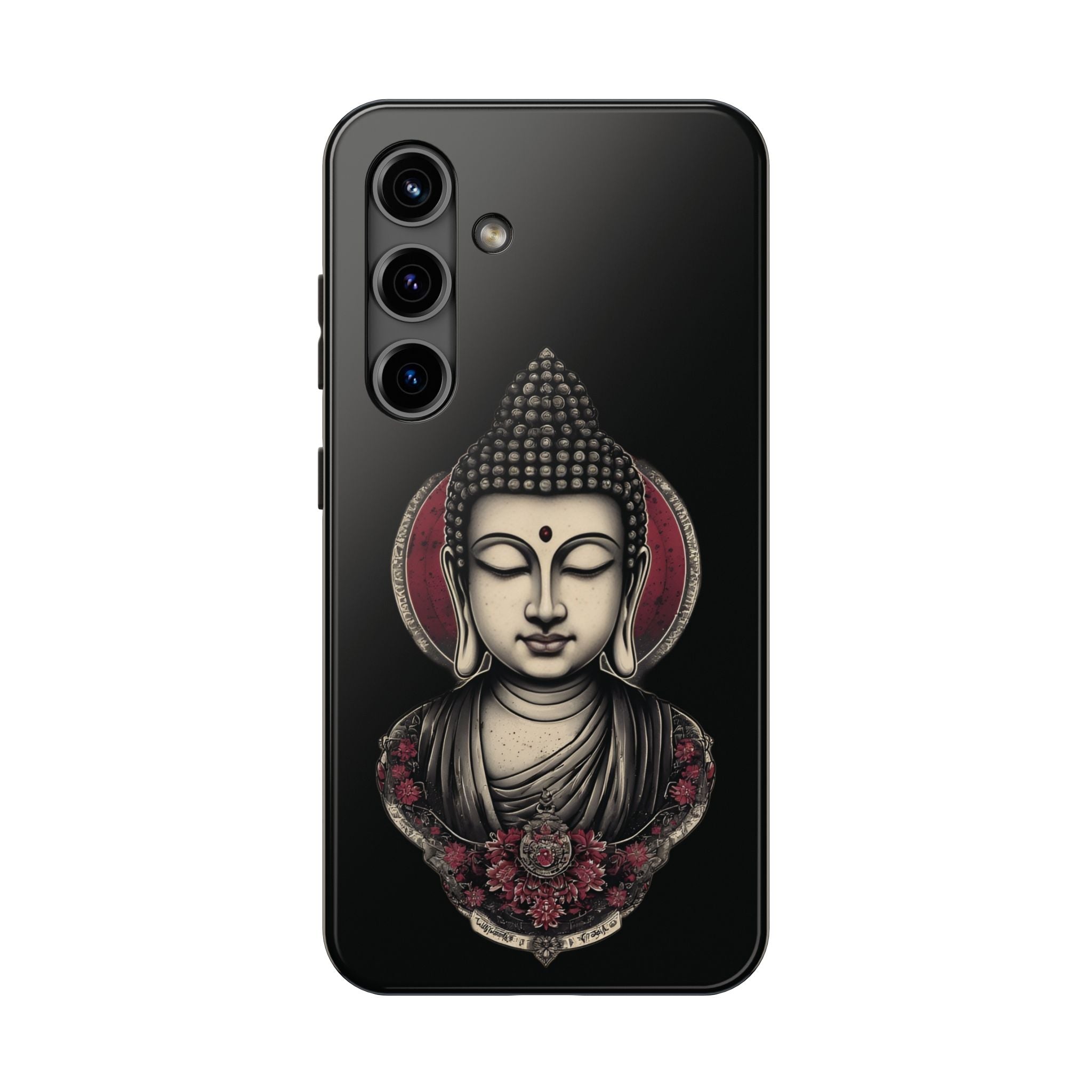 Buddha Floral Tough Phone Case — Protective Spiritual Phone Cover