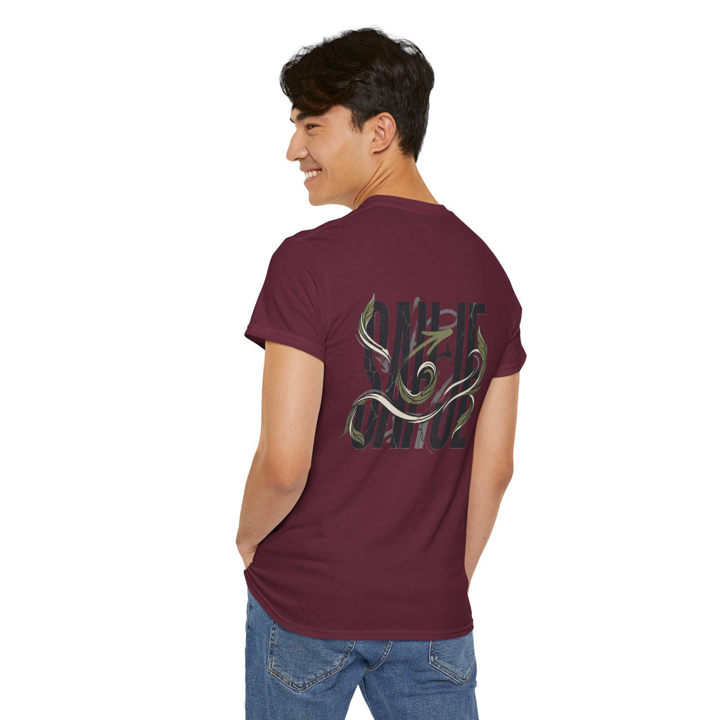 Graphic Tee — 'Savage' Typography with Snake Accent