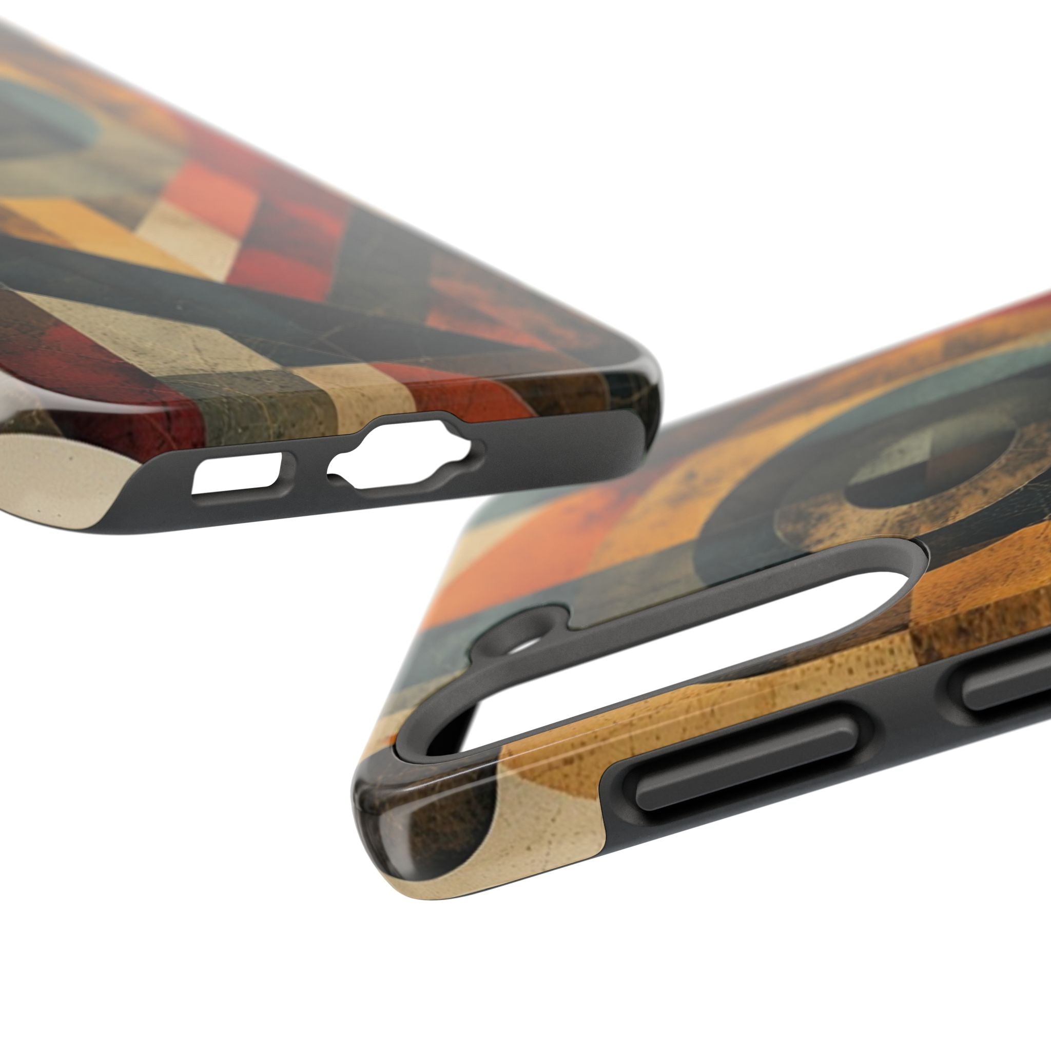 Retro Geometric Tough Phone Case — Vintage Target Circle Design