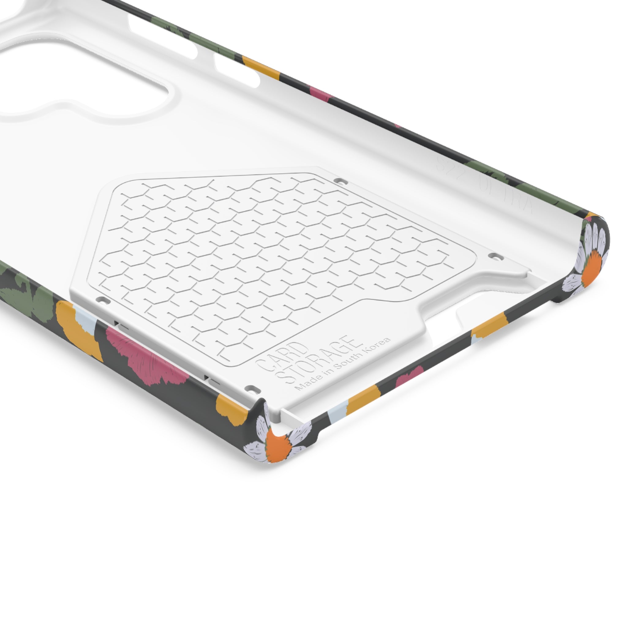 Floral Phone Case with Card Holder, Stylish Smartphone Accessory, Gifts for Her, Trendy Floral Design, Perfect for Spring & Summer