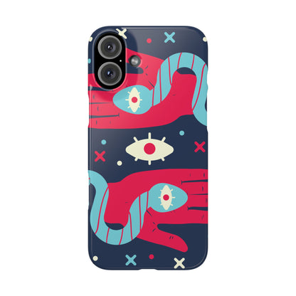Colorful Abstract Slim Phone Cases, Trendy Phone Covers, Unique Gifts for Her, Artistic Mobile Accessories, Eye-Catching Phone Designs