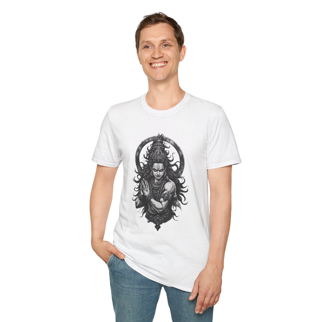 Shiva Portrait T‑Shirt – Intricate Hindu Deity Art Tee