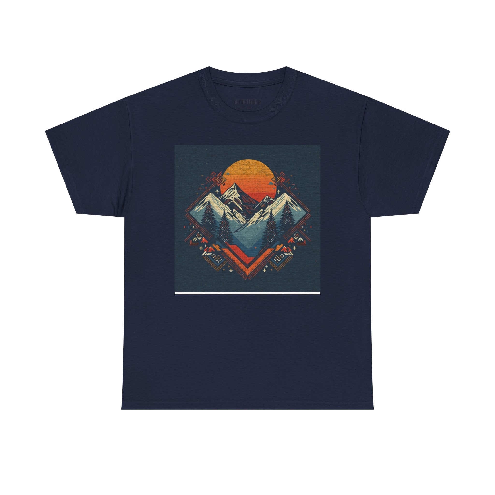 Mountain Sunset Graphic Tee — Vintage Retro Outdoor Nature T-Shirt