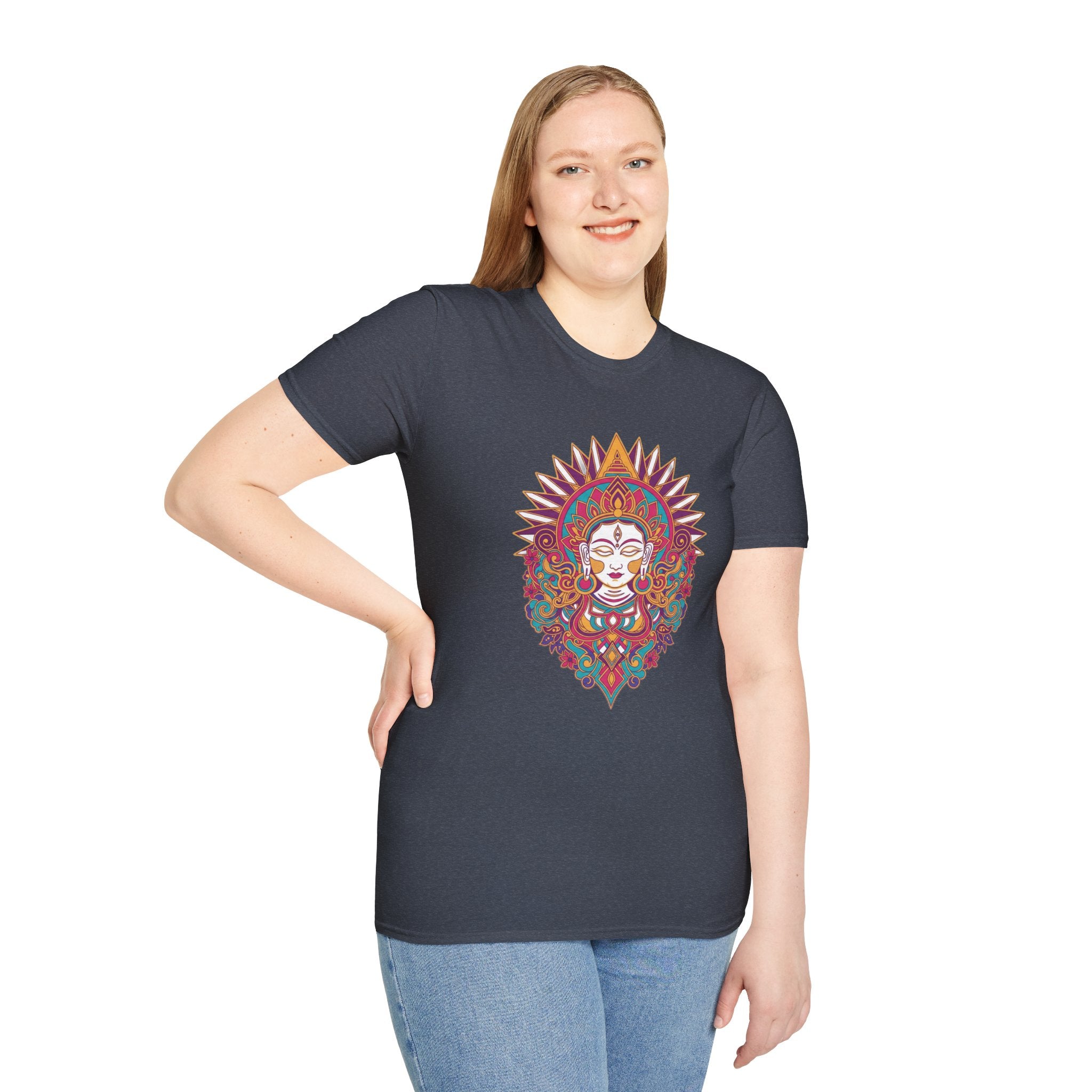 Mystic Goddess Mandala T-Shirt — Colorful Boho Spiritual Tee