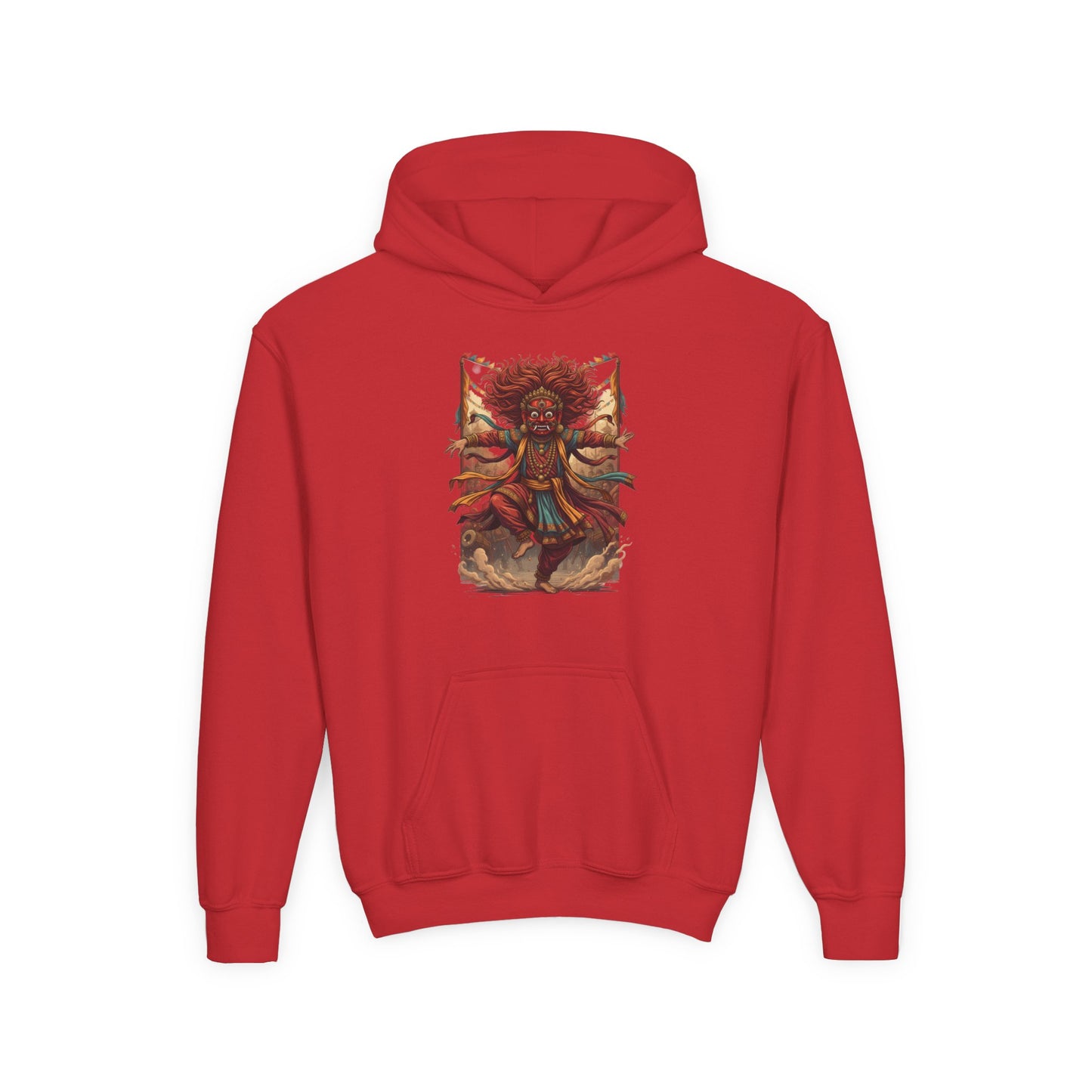 Youth Hoodie — Tribal Sun Dancer Graphic Kids Sweatshirt