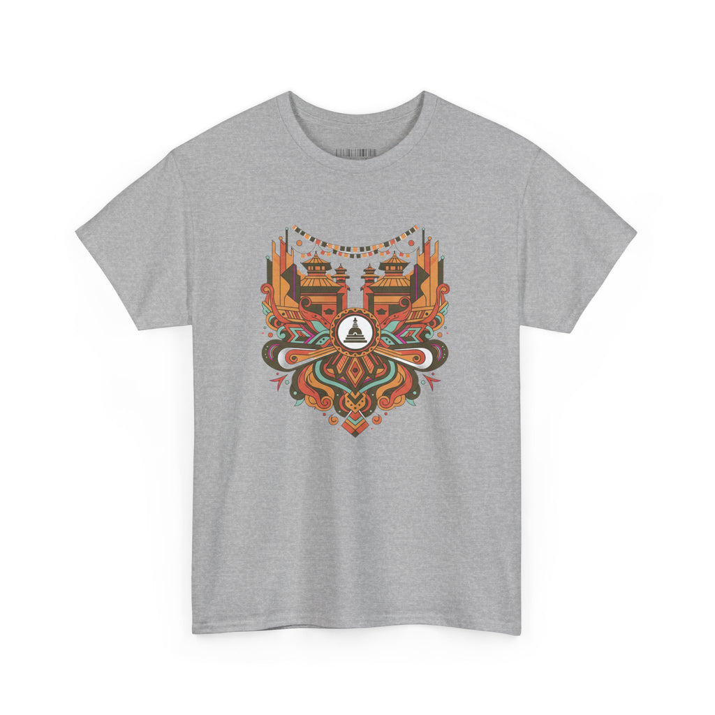 Mandala Cityscape Tee — Boho Urban Art Graphic T-Shirt