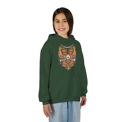 Youth Hoodie — Rustic Peace Mandala Graphic