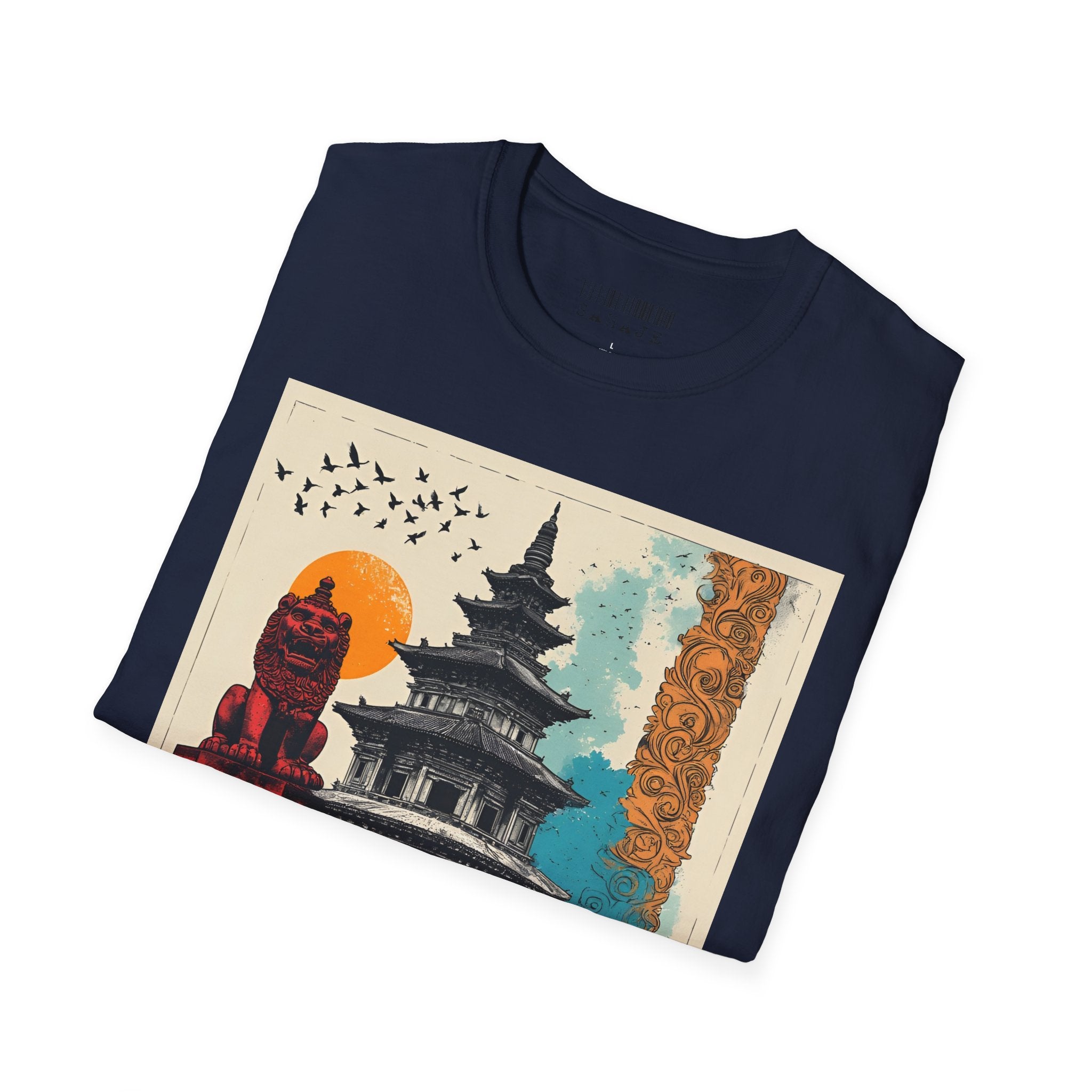 Kathmandu Vintage Travel T-Shirt – Retro Nepal Skyline Graphic Tee, Cultural Tourism Design