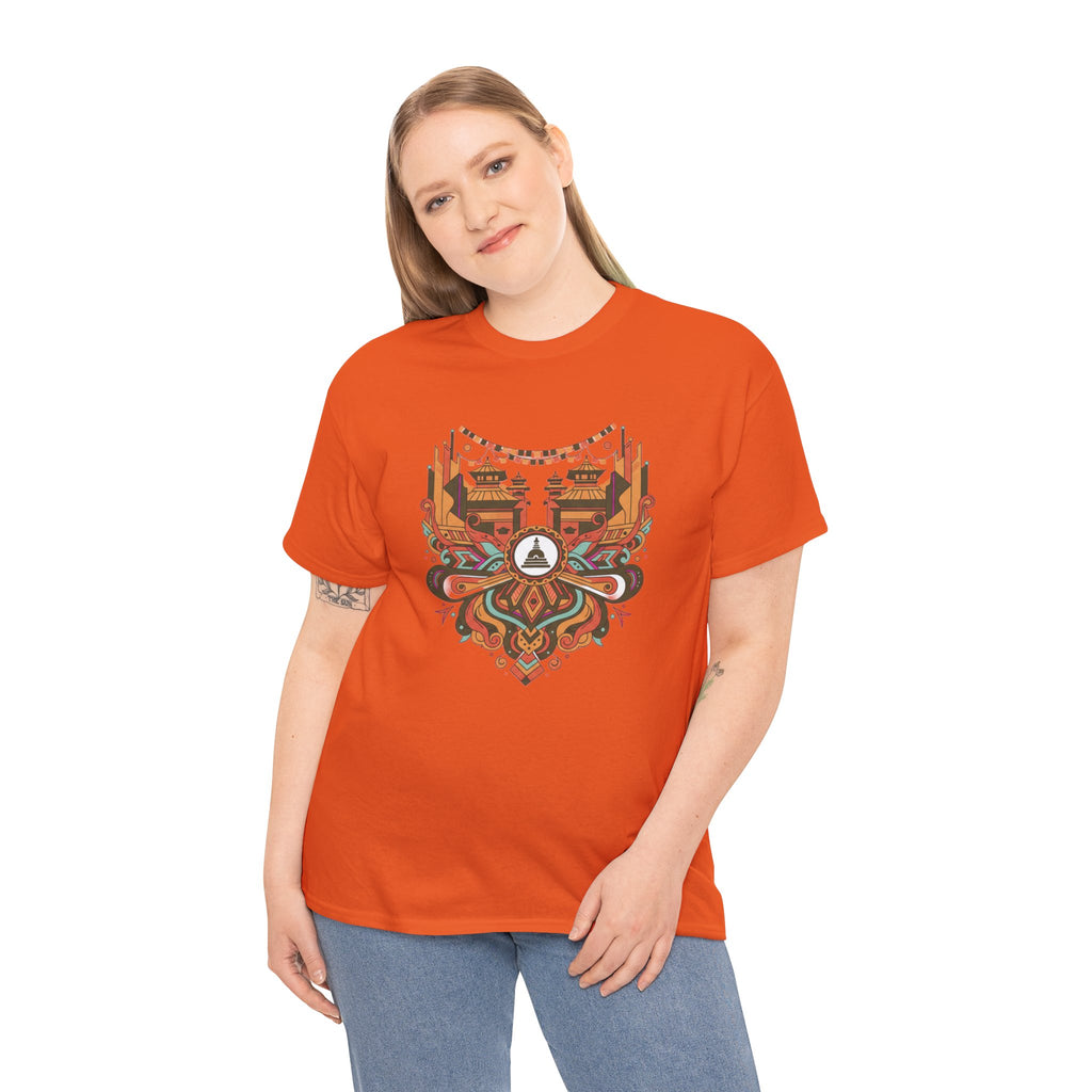 Mandala Cityscape Tee — Boho Urban Art Graphic T-Shirt