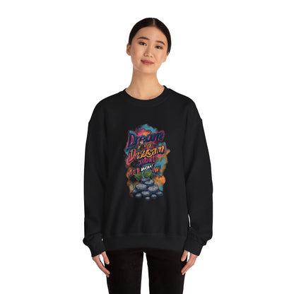 Dream Big Crewneck Sweatshirt — "Dream, Design, Draw" Inspirational Graphic
