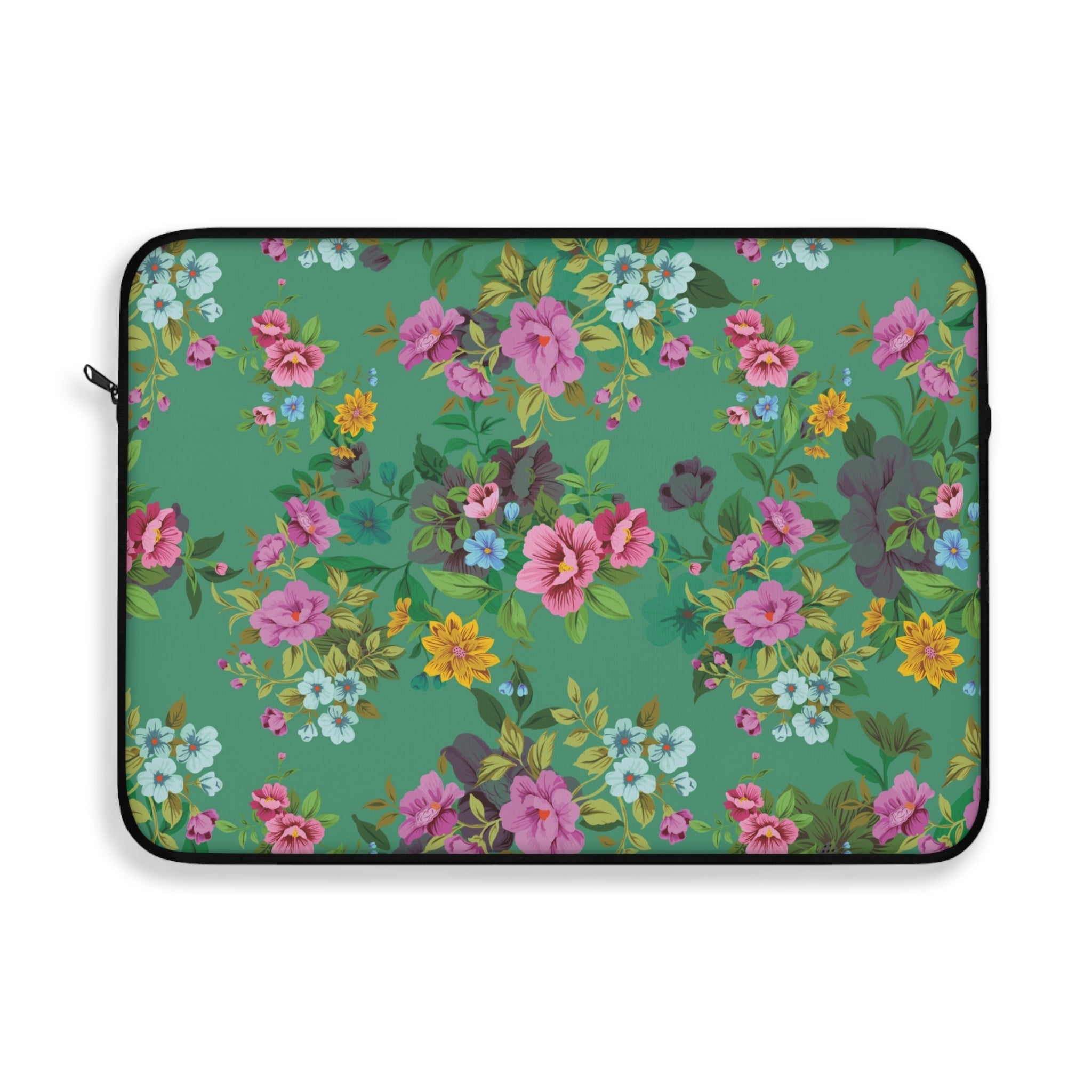 Floral Laptop Sleeve, Vintage Design Tech Case, Computer Sleeve, Gift for Her, Spring Accessory, Floral Print Laptop Bag