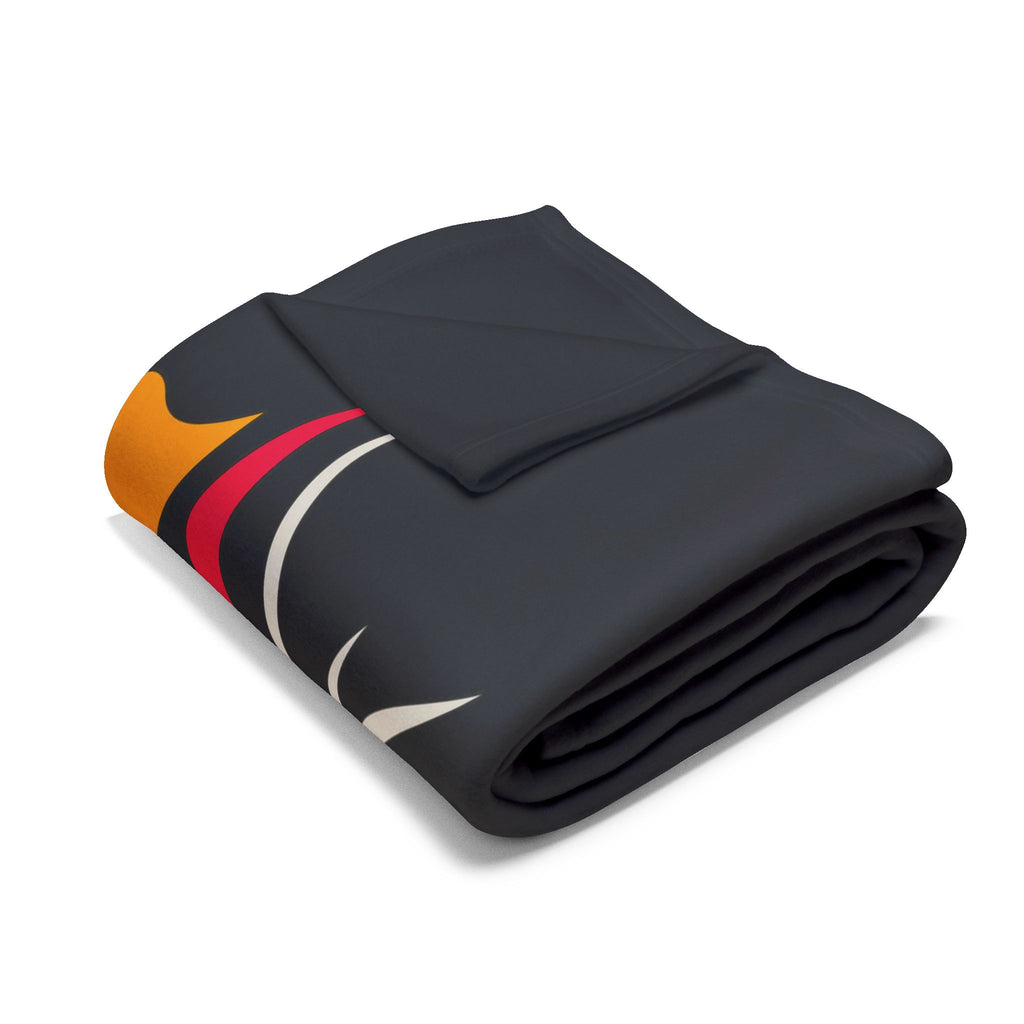 Arctic Fleece Blanket — Bold Floral Snake Print Throw