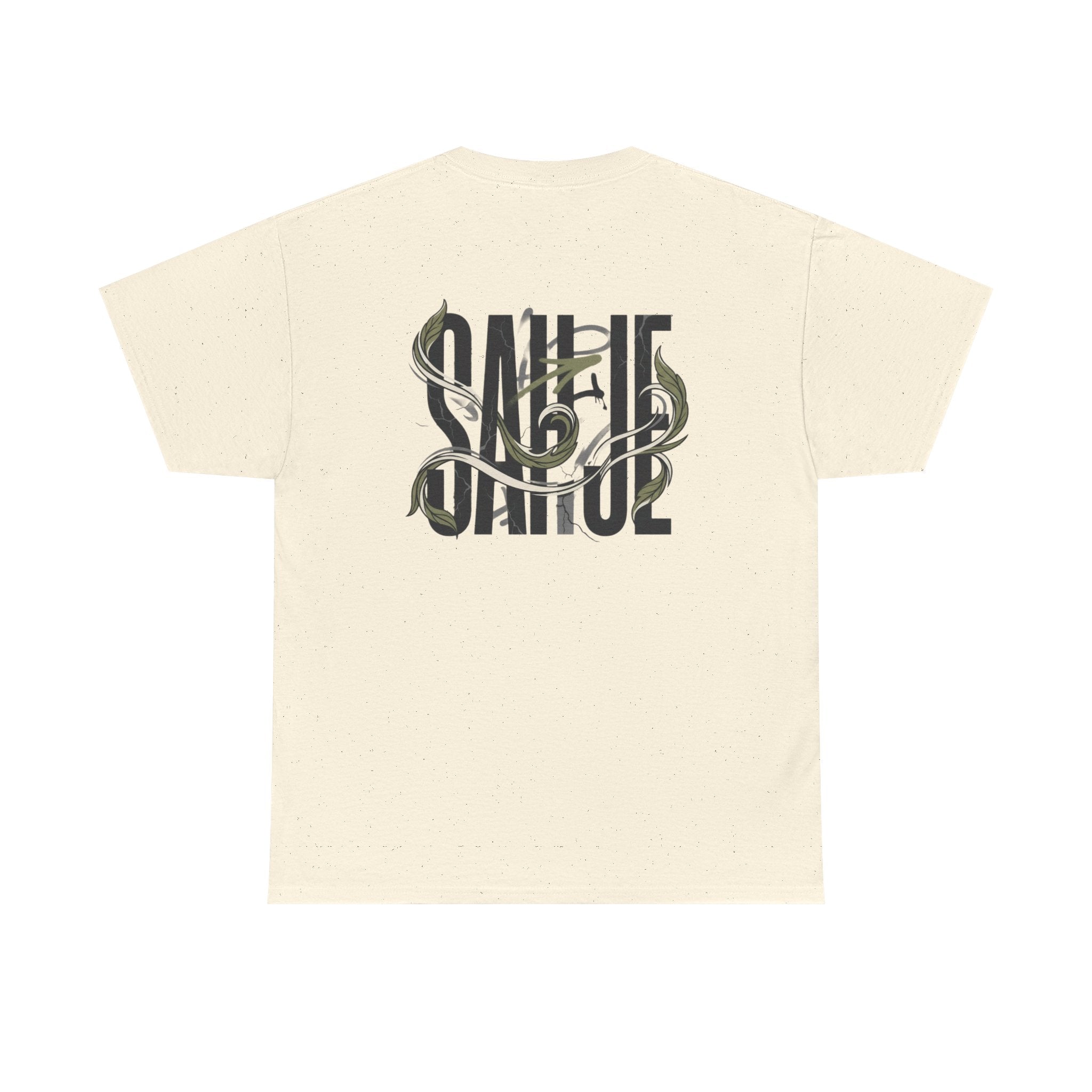 Graphic Tee — 'Savage' Typography with Snake Accent