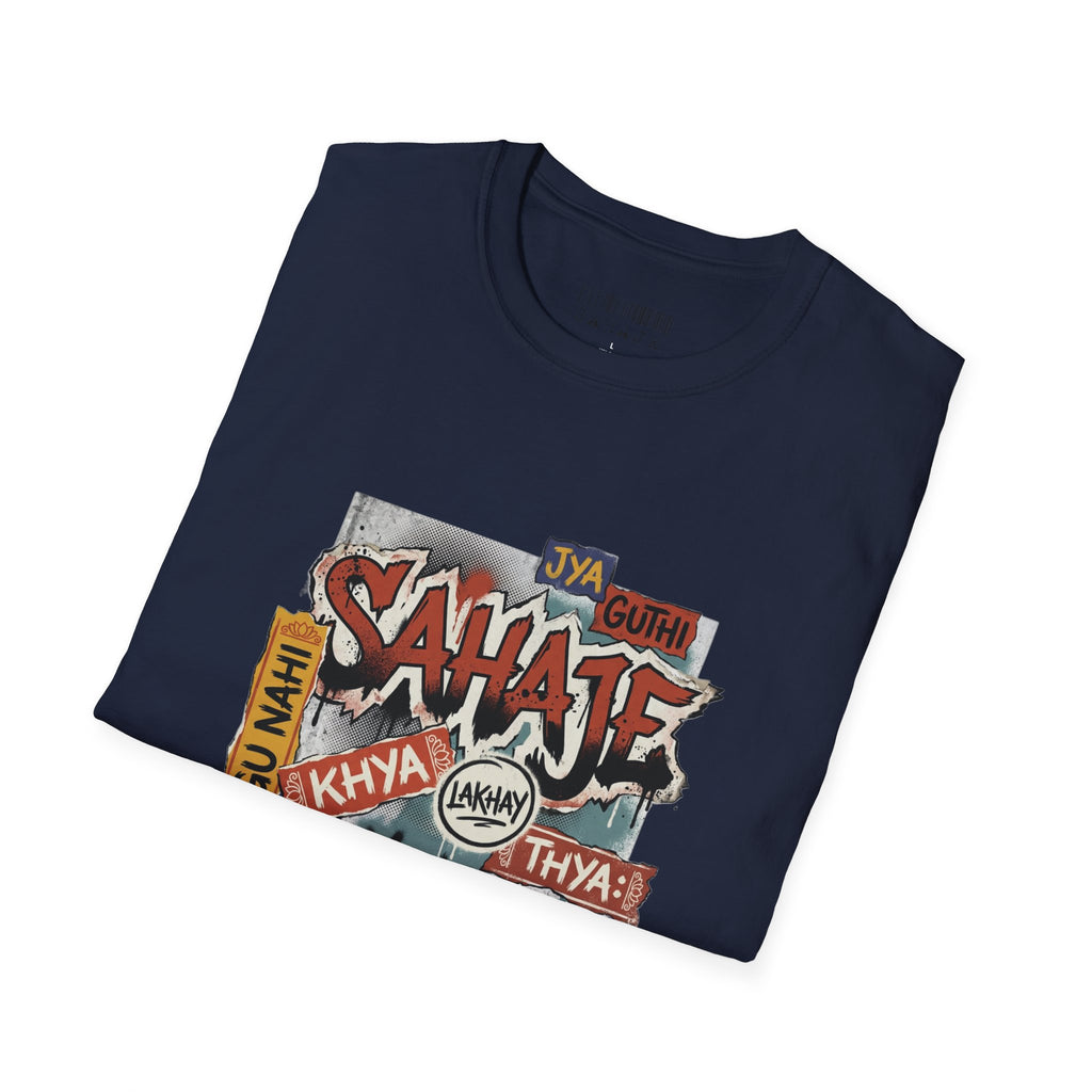 Sahaje Graffiti T-Shirt — Urban Hindi Street Art Tee