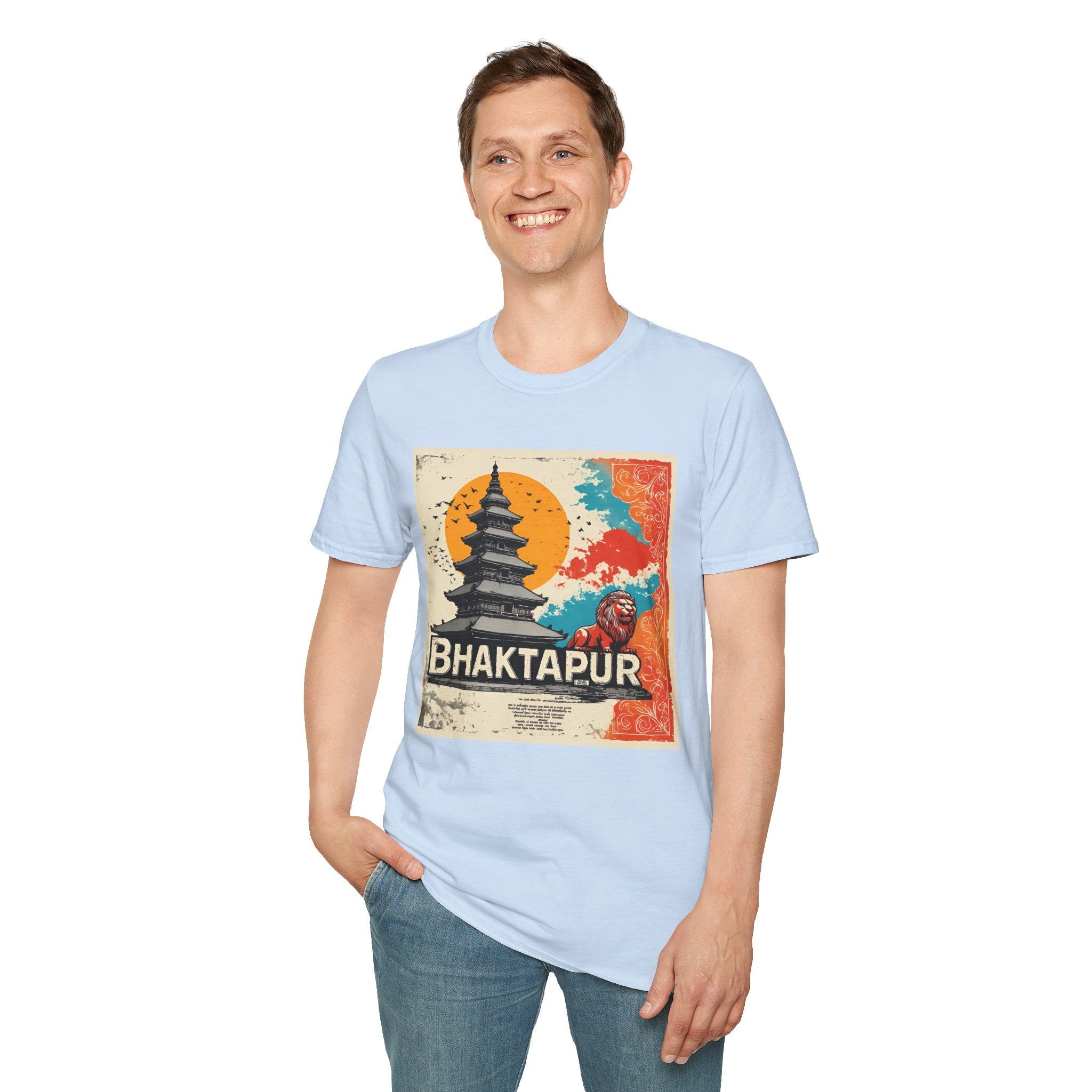 Bhaktapur Vintage Travel T-Shirt – Nepal Pagoda Graphic Tee