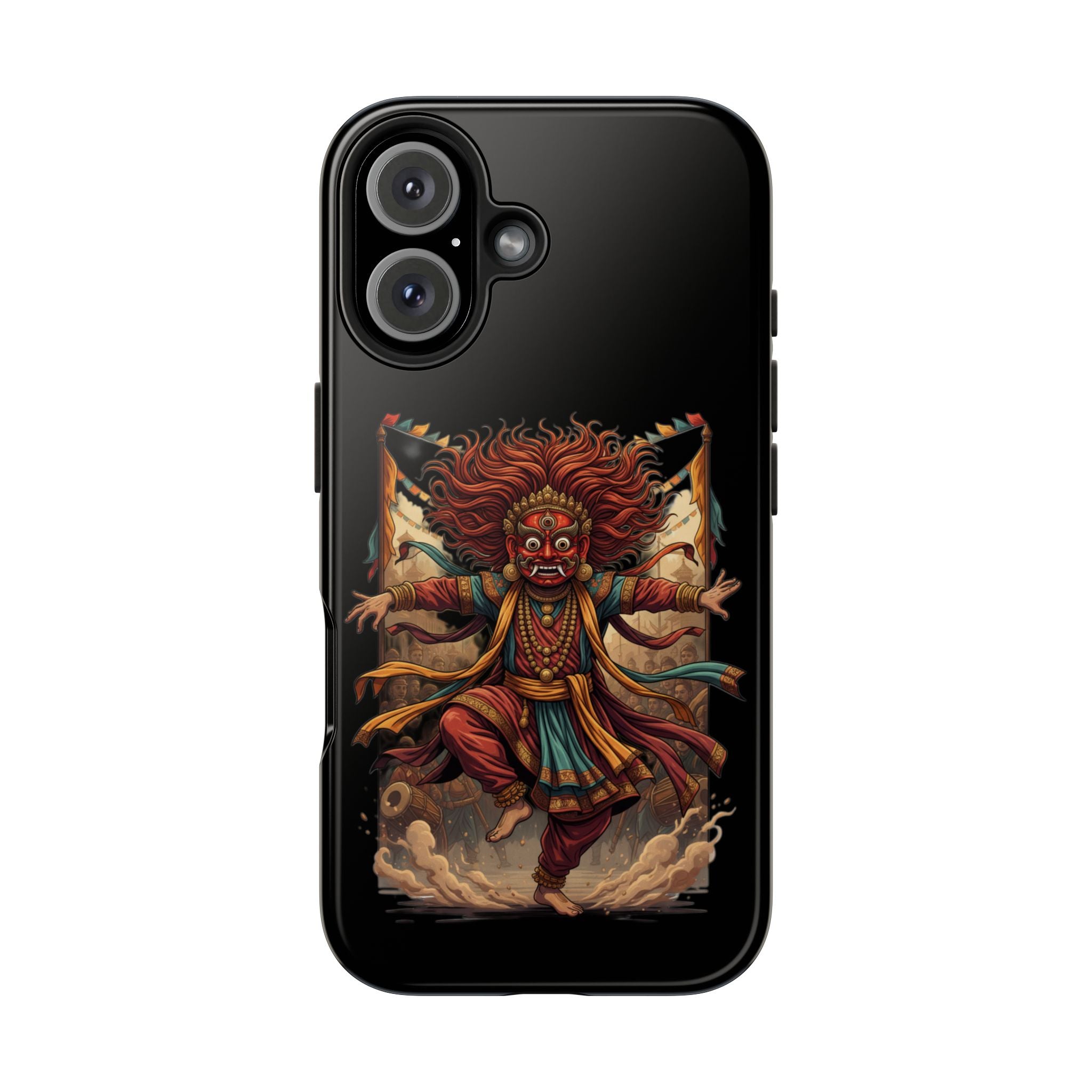 Tibetan Demon Dance Tough Phone Case — Bold Mythic Protective Cover