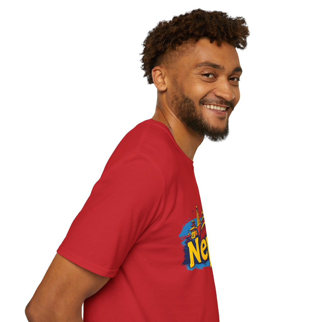 Nepal Temple Skyline T-Shirt – Nepali Cultural Heritage Graphic Tee, Travel & Spiritual Design