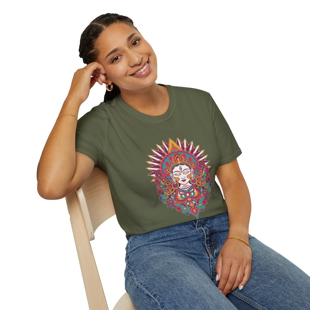 Mystic Goddess Mandala T-Shirt — Colorful Boho Spiritual Tee