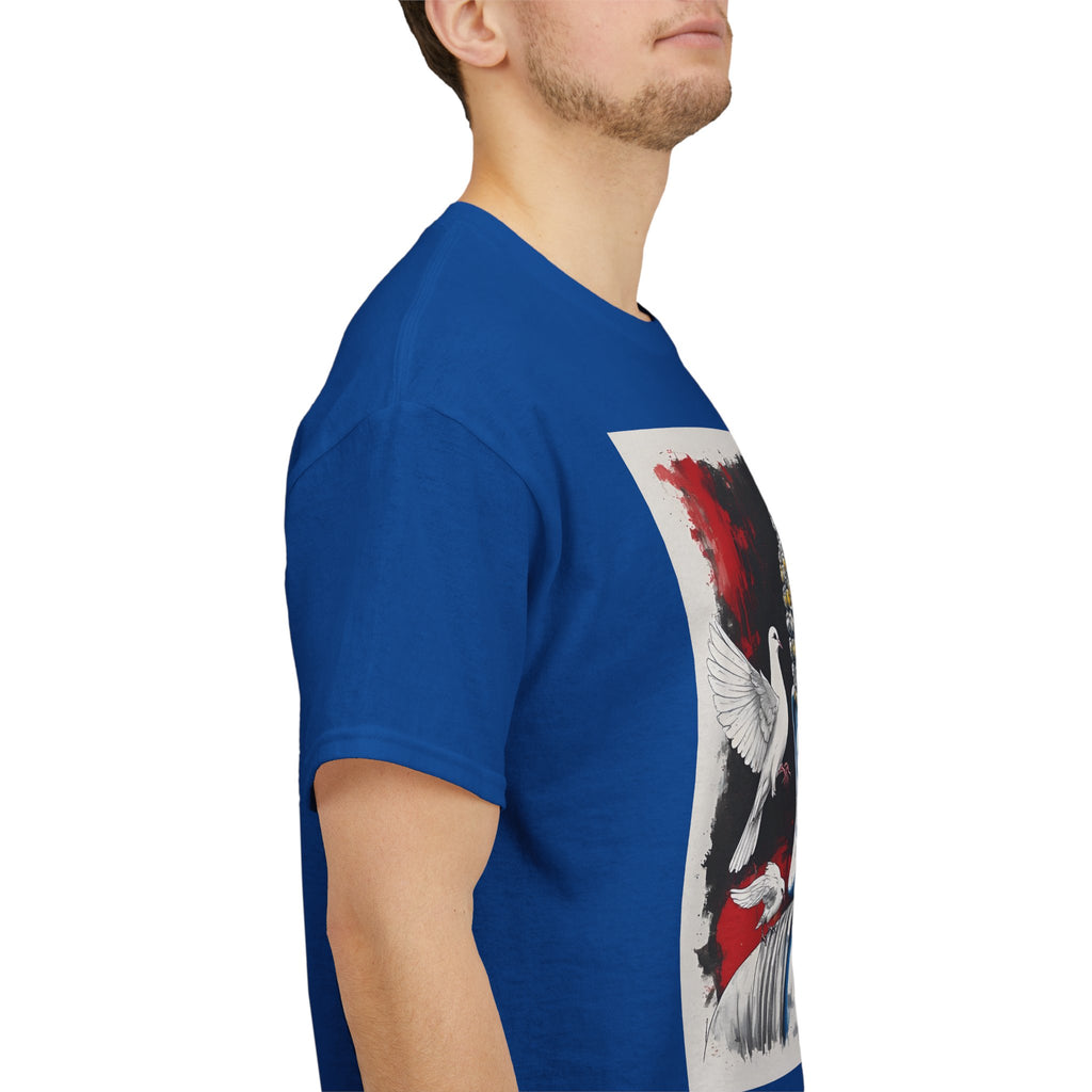 Buddha Peace Tee — Colorful Buddha & Doves Graphic T-Shirt