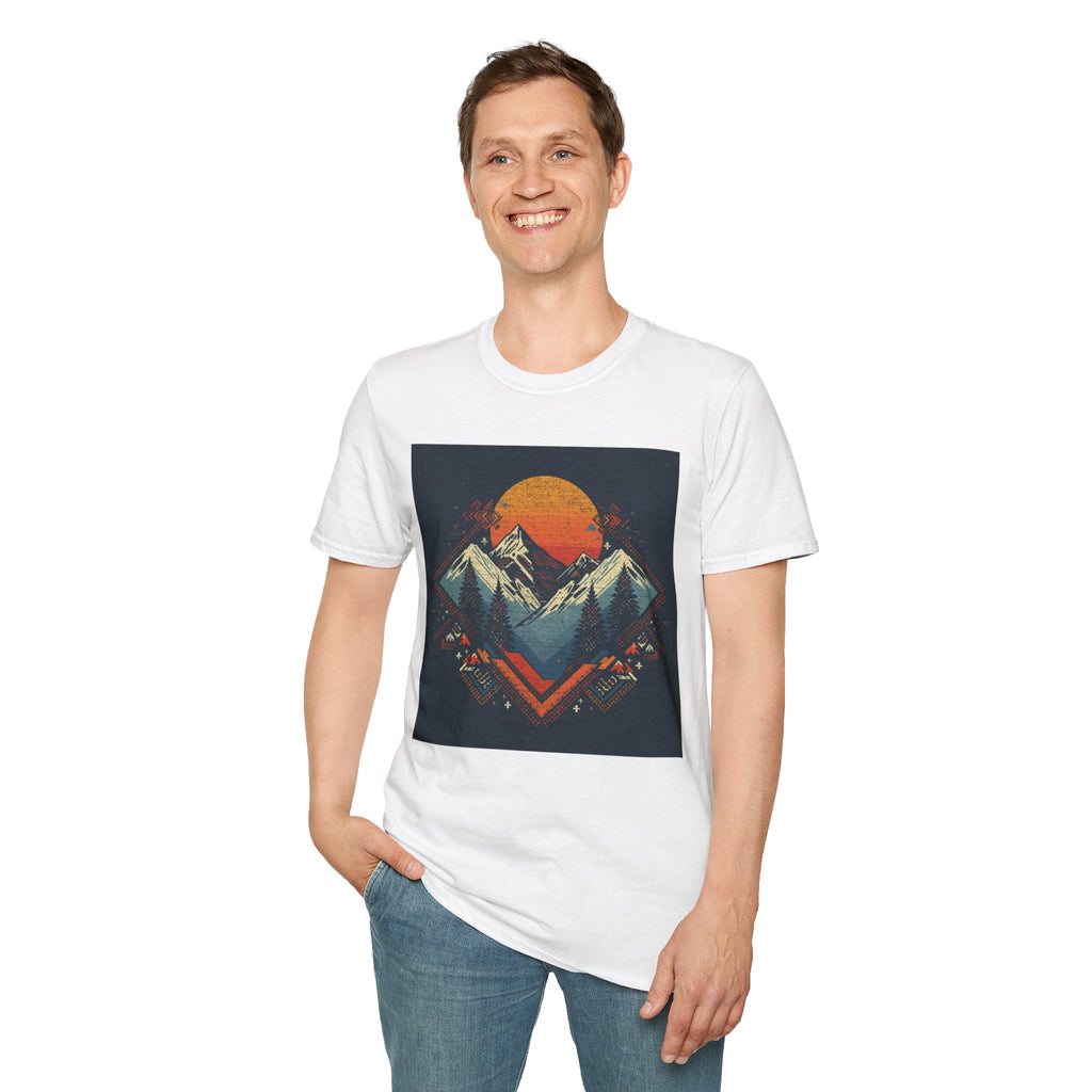 Retro Mountain Sunset T-Shirt