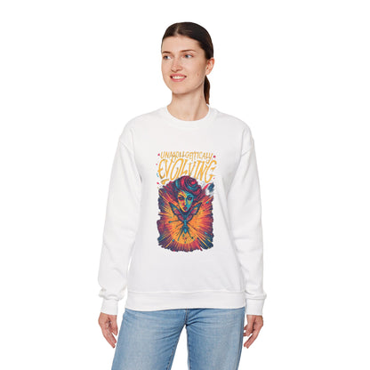 Evolving Butterfly Crewneck Sweatshirt — "Unafraid, Authentically Evolving" Inspirational Pullover