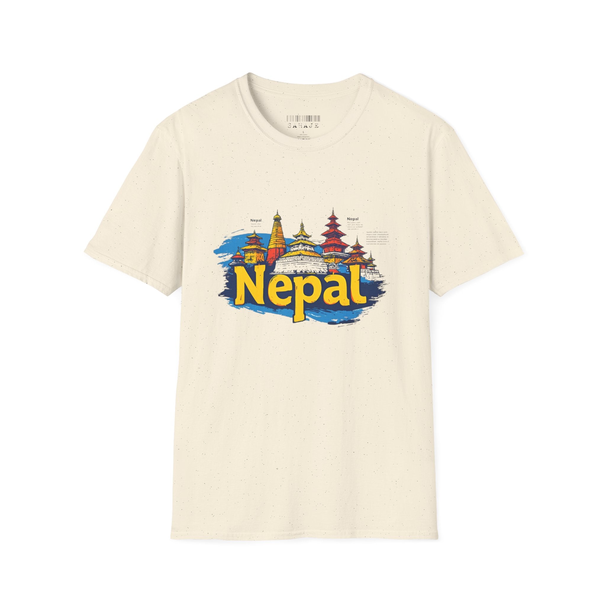 Nepal Temple Skyline T-Shirt – Nepali Cultural Heritage Graphic Tee, Travel & Spiritual Design