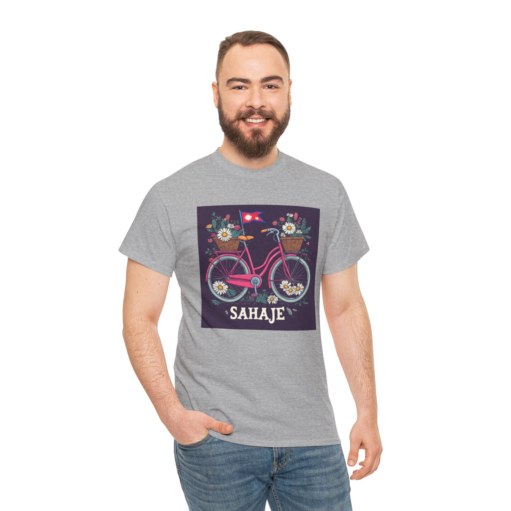 Sahaje Floral Bicycle T‑Shirt
